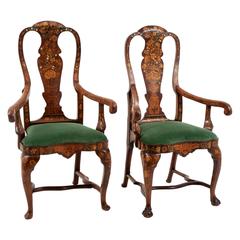 Baroque Armchairs, Holland, Mid-18th Century