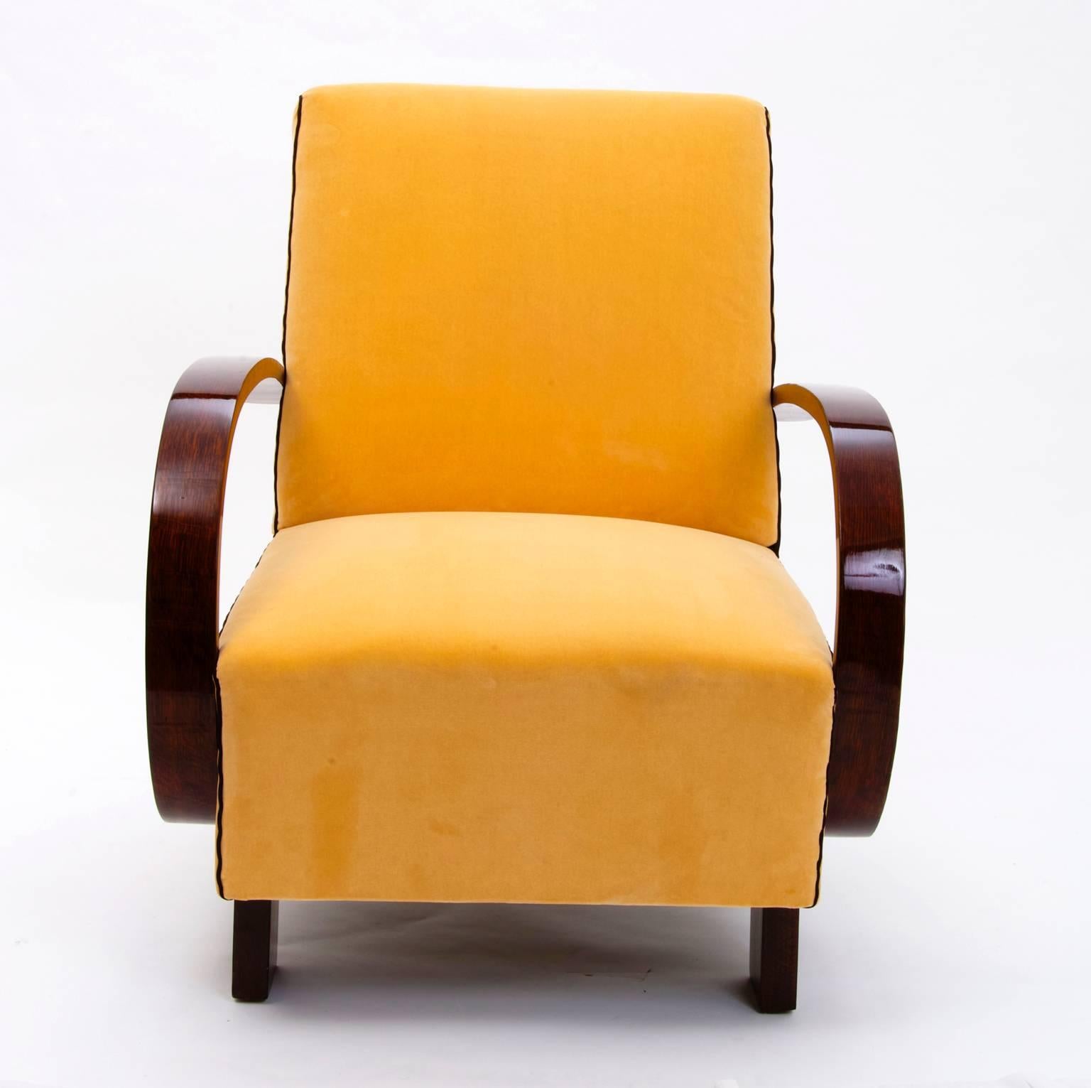 Czech Art Deco Chair, Bohemia, 1930s