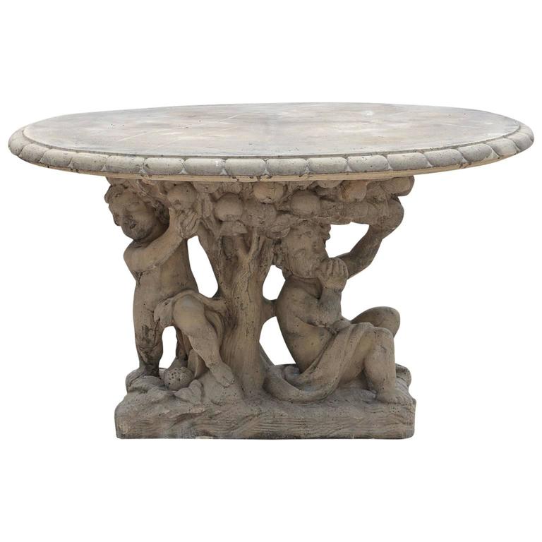 Stone Table with Children, 21st Century For Sale at 1stDibs