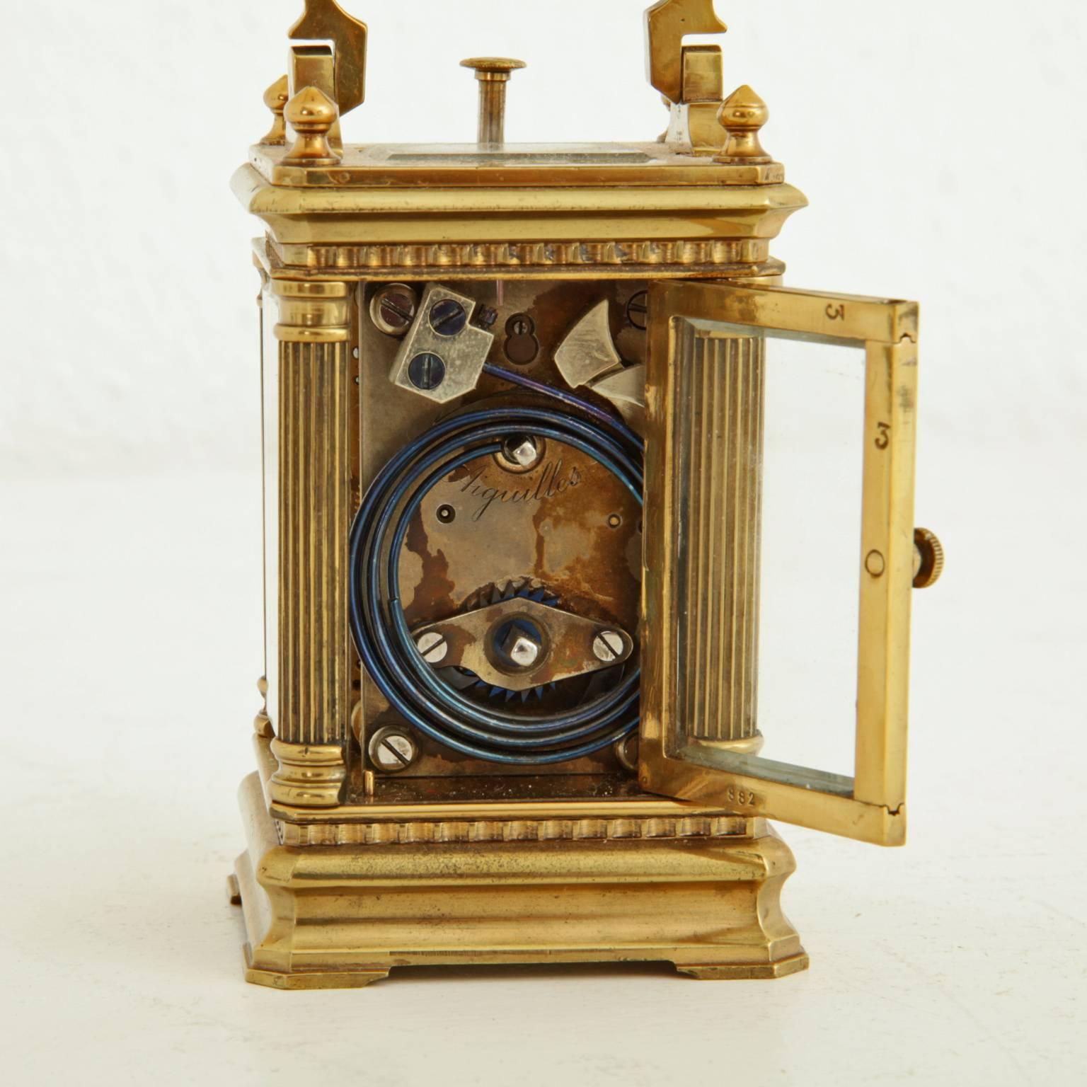 Late Victorian Travelling Clock. L. Döring Leipzig, Late 19th-Early 20th Century