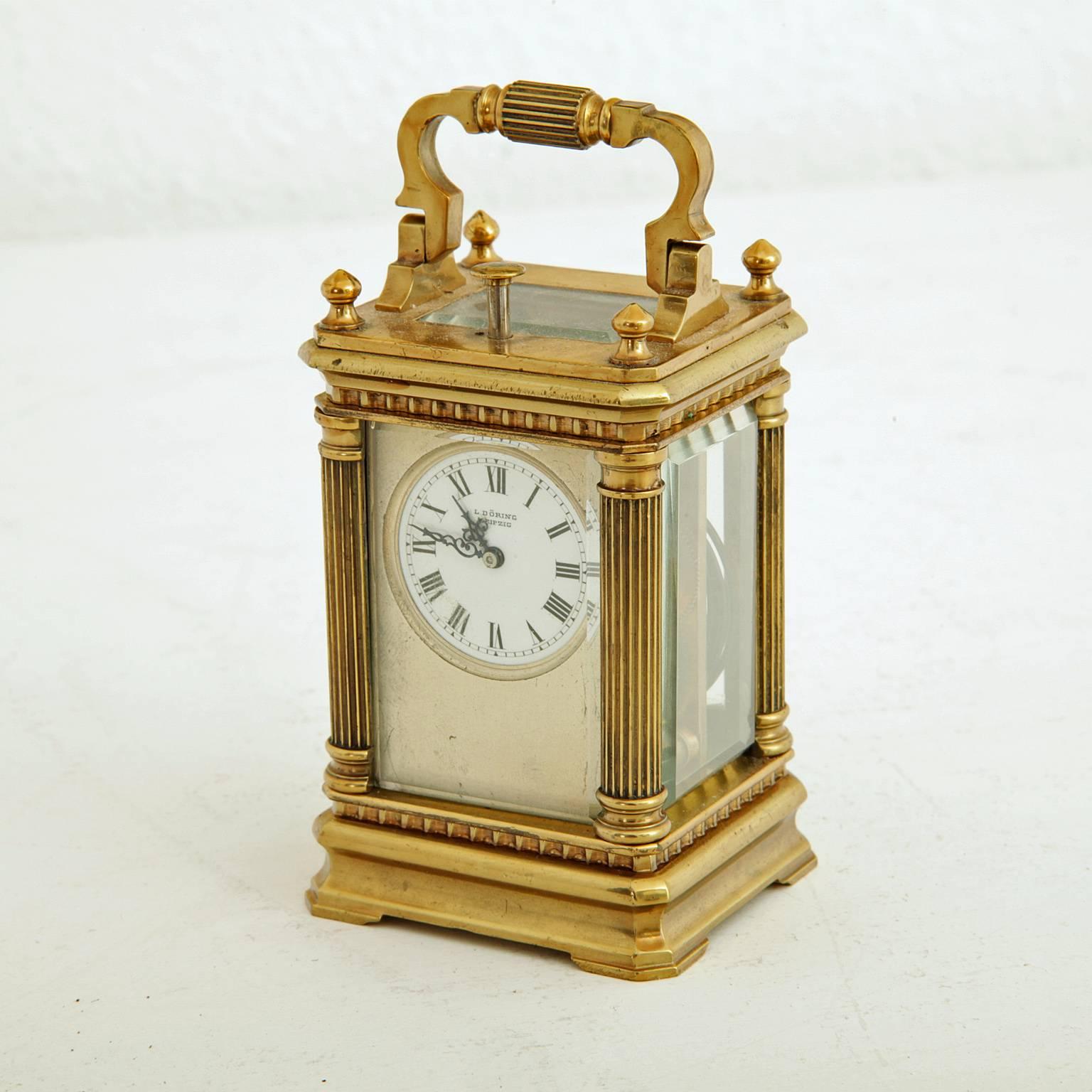 Travelling Clock. L. Döring Leipzig, Late 19th-Early 20th Century In Excellent Condition In Greding, DE