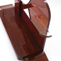 Round Art Deco Mirror with Shelves