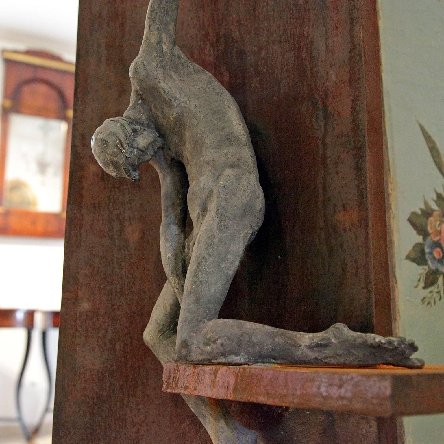 Contemporary Sculpture with Male Nude In Excellent Condition In Greding, DE