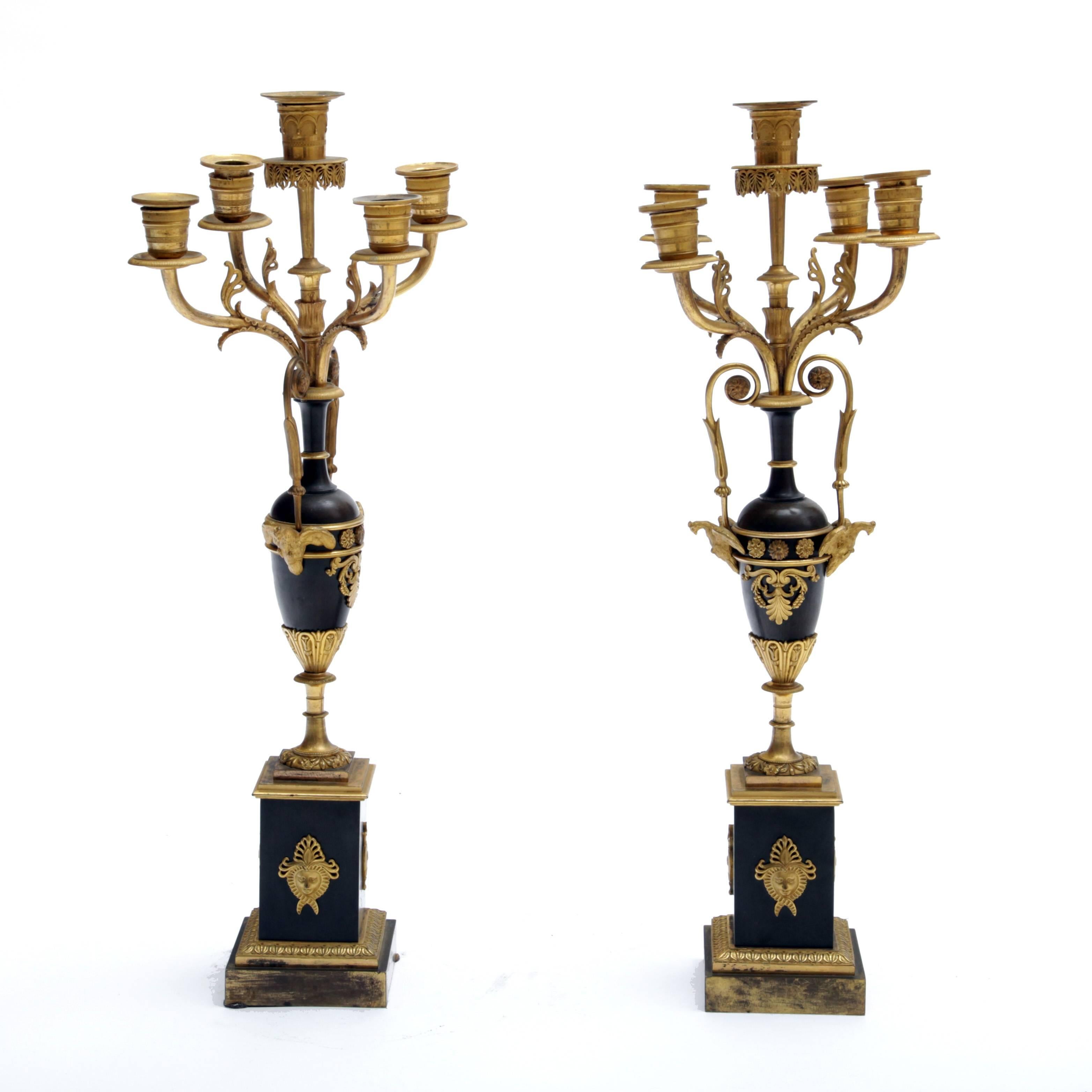French Charles X Candelabras, France, 1830