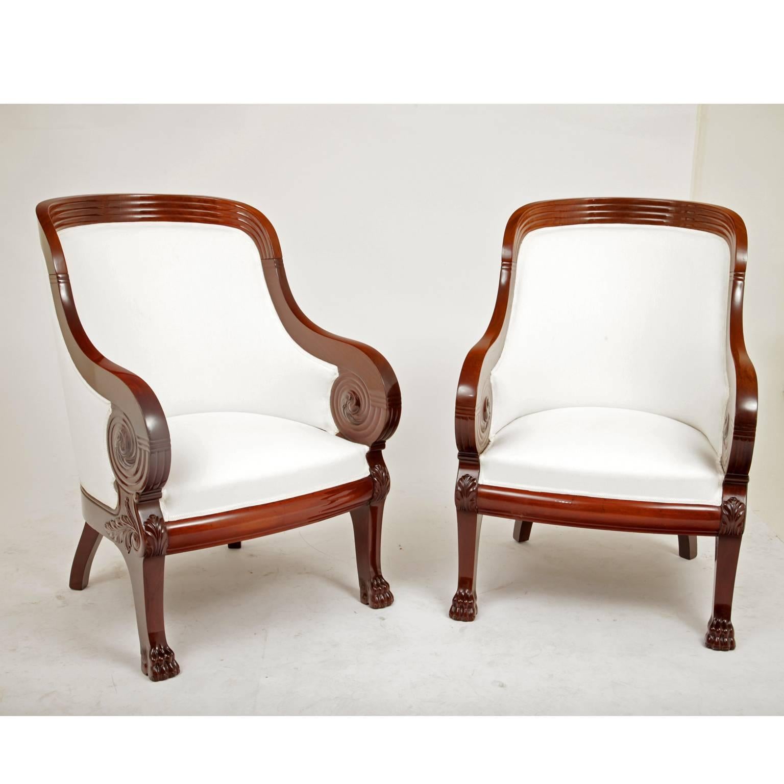 Mid-19th Century North German Bergère Chairs, circa 1830