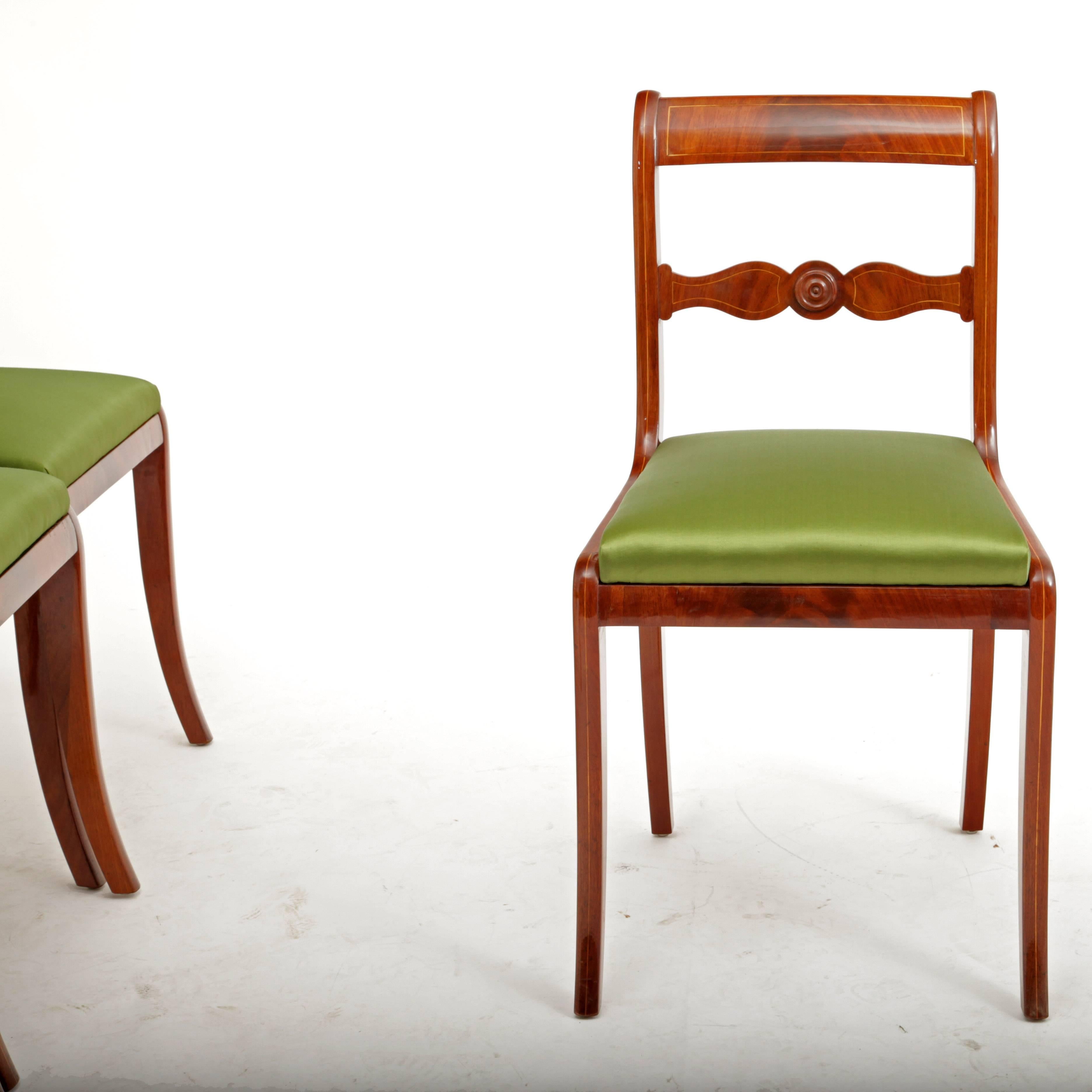 Wood Dining Chairs, Central, Germany, circa 1830