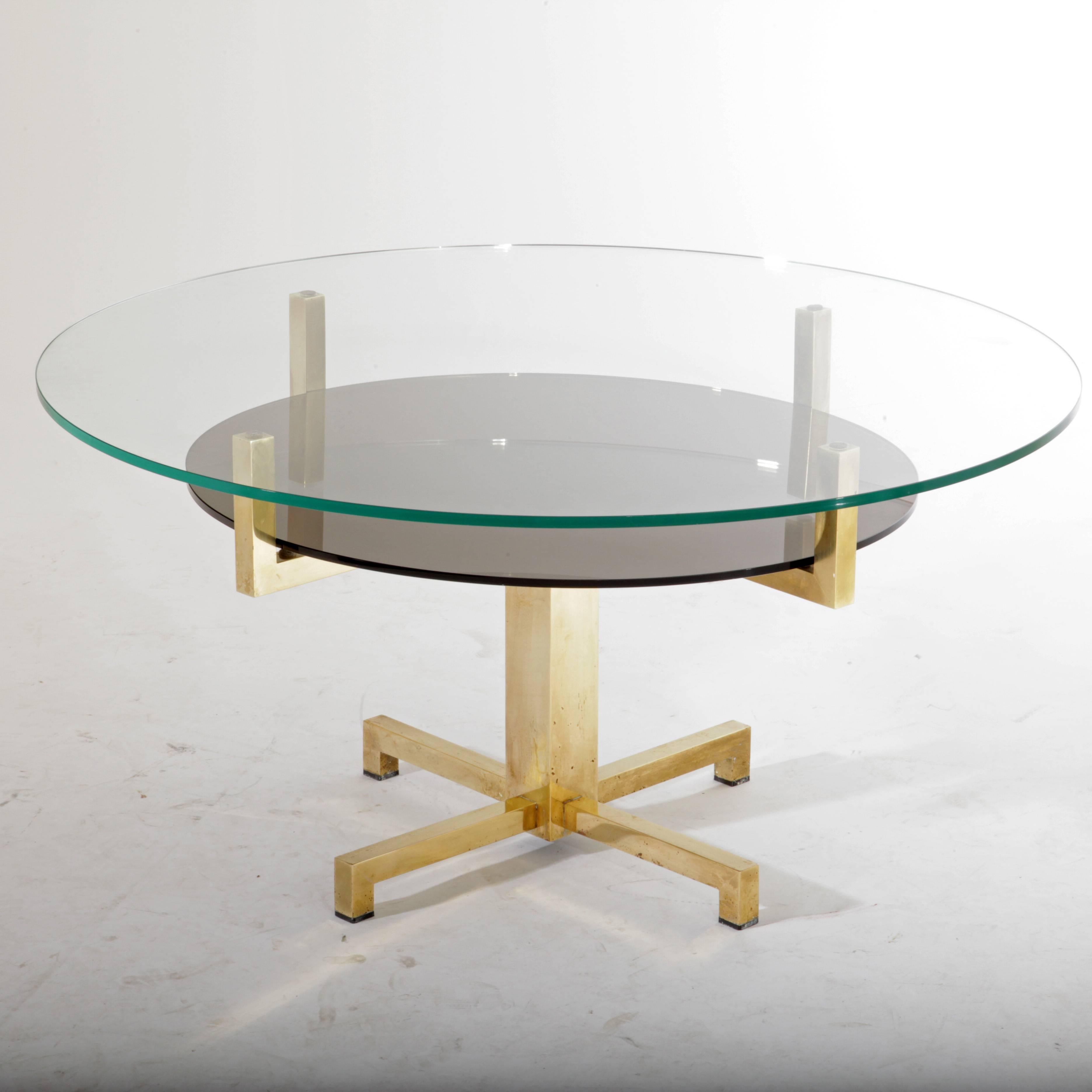 Modern Glass Table by Romeo Rega, Italy, 1970s