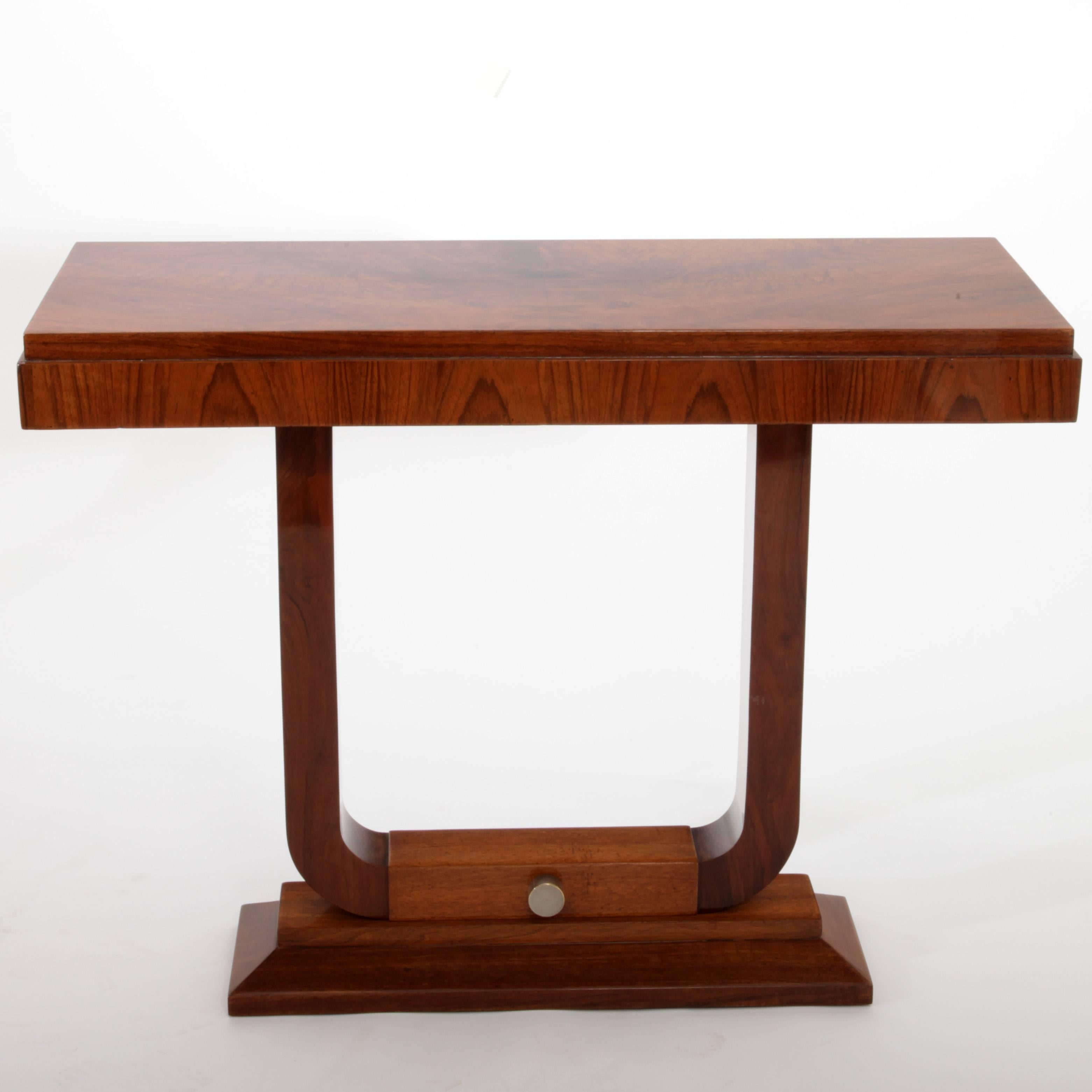 Pair of console tables in Art Deco style, redesigned under use of old parts.