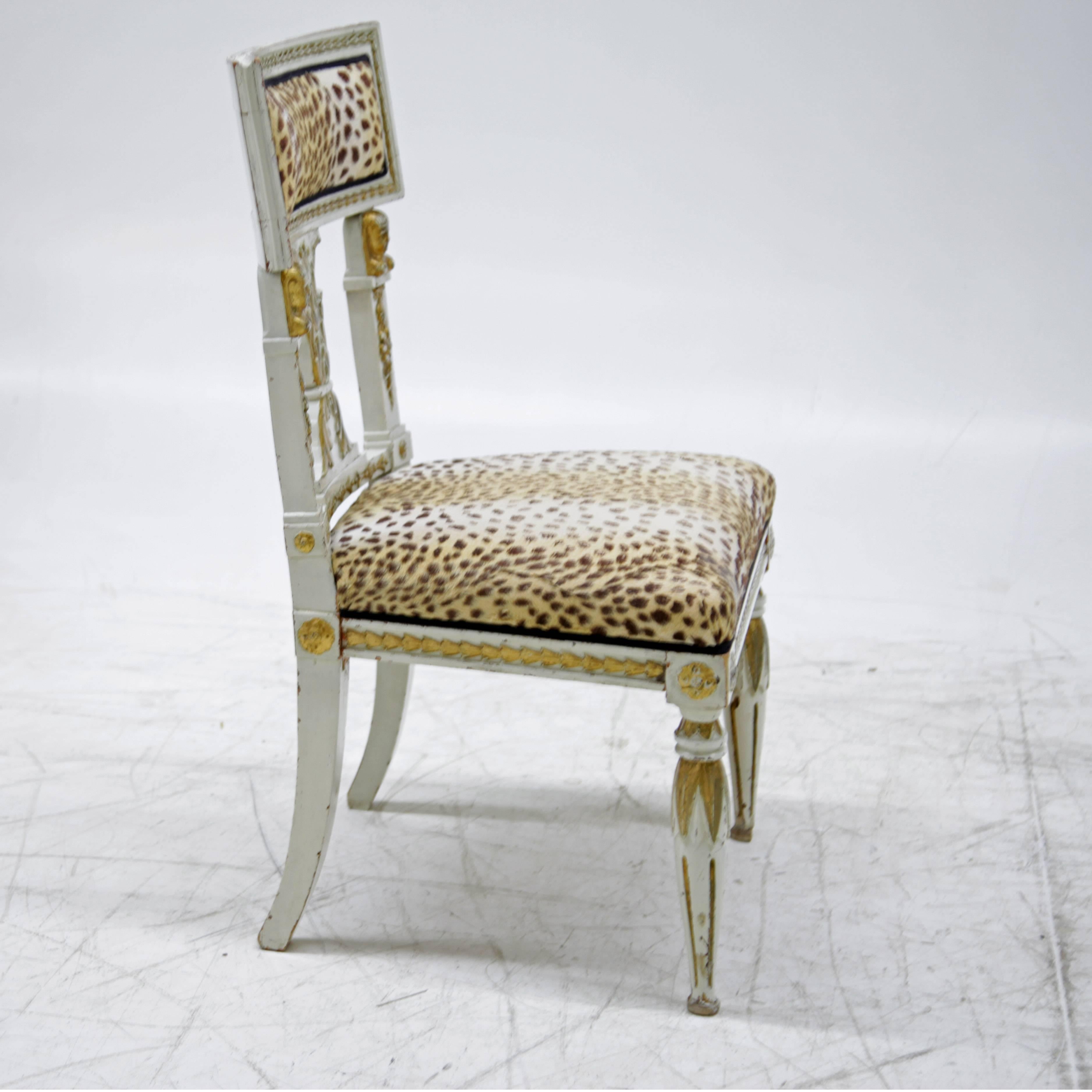 European Dining Room Chairs in Gustavian Style, Second Half of the 19th Century