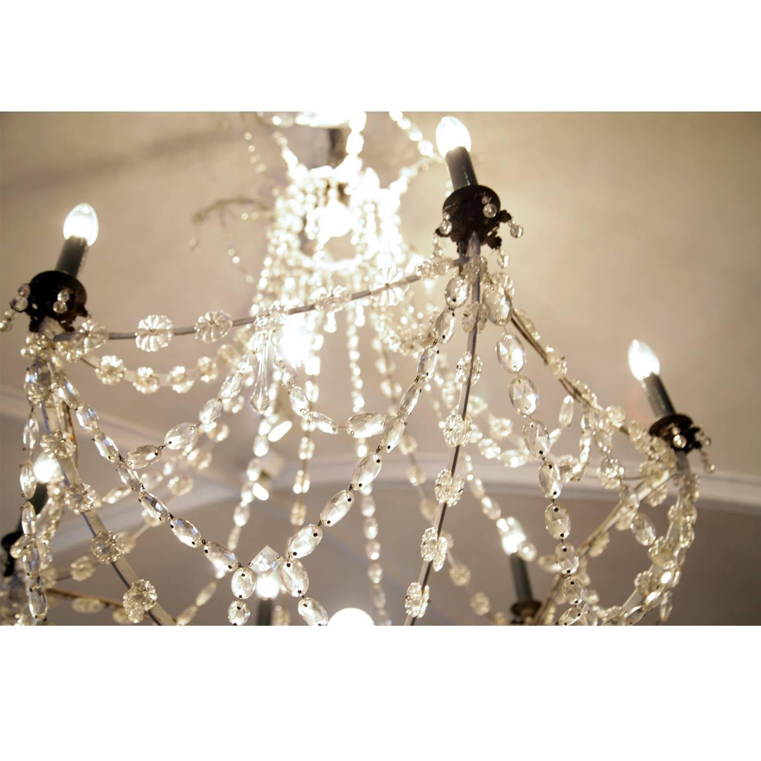 Araña de siete luces, primera mitad del siglo XIX en Excelente estado para la venta en Greding, DE