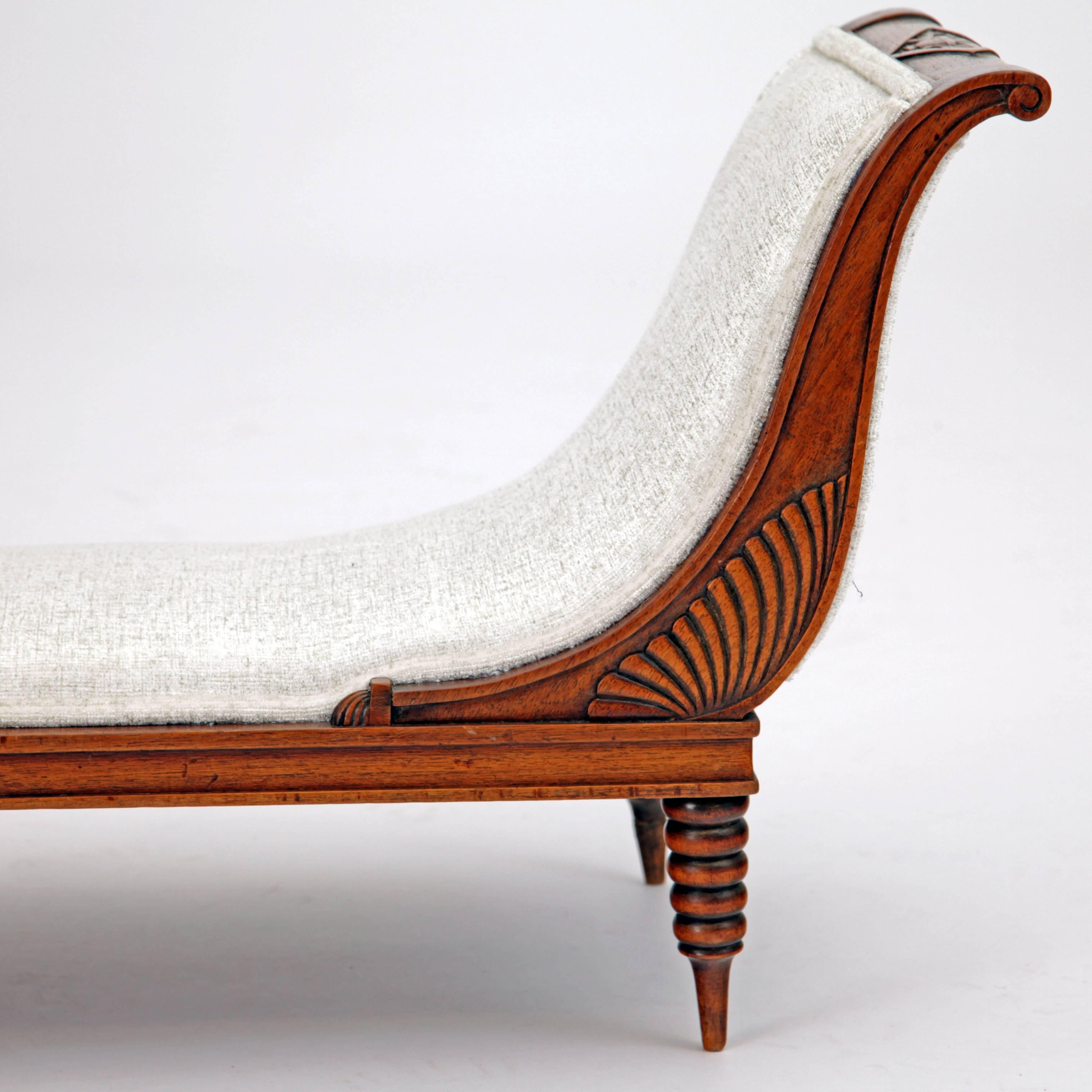 European Small Neoclassical Banquette or Foot Stool, Early 19th Century