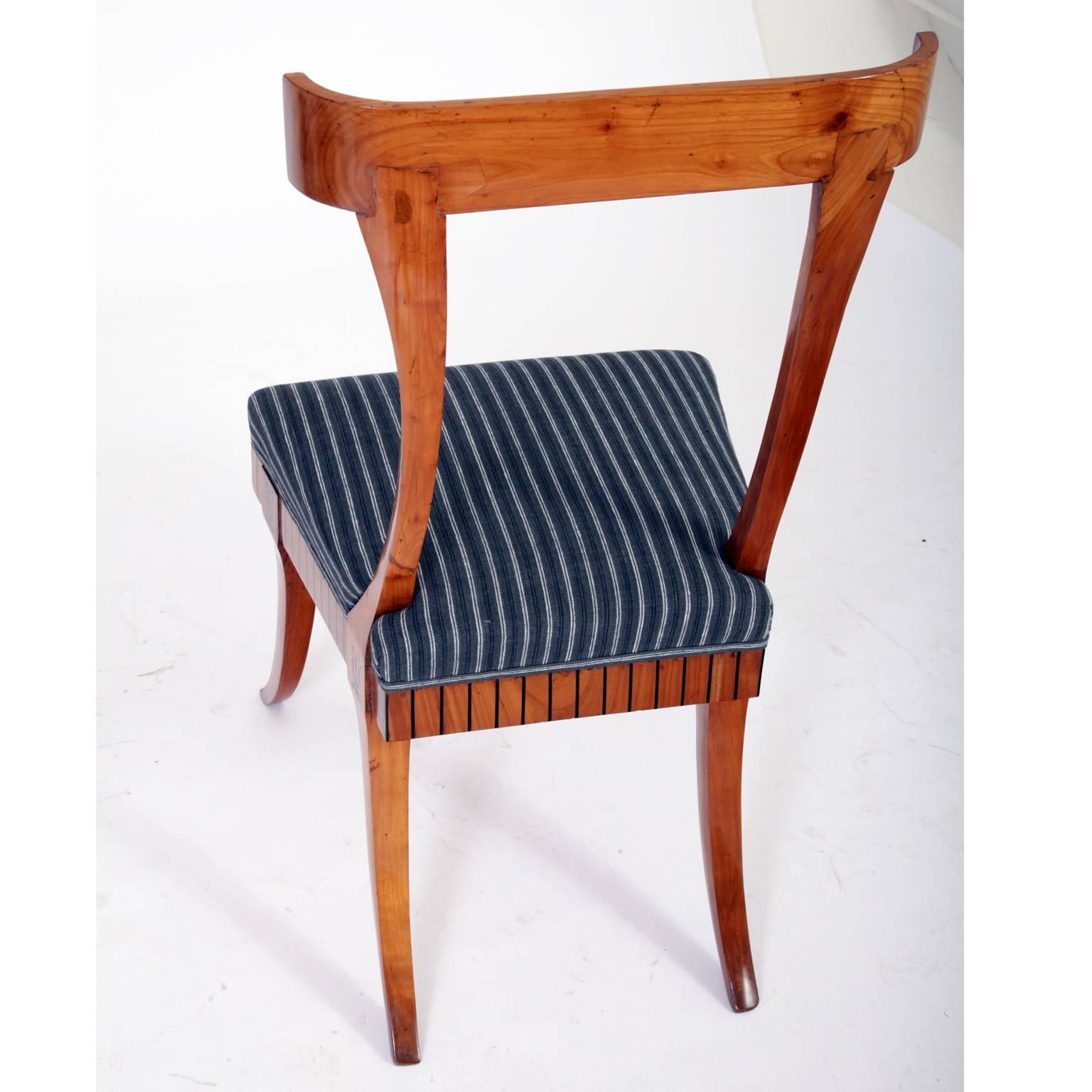 Cherry North European Klismos Chairs, 19th Century