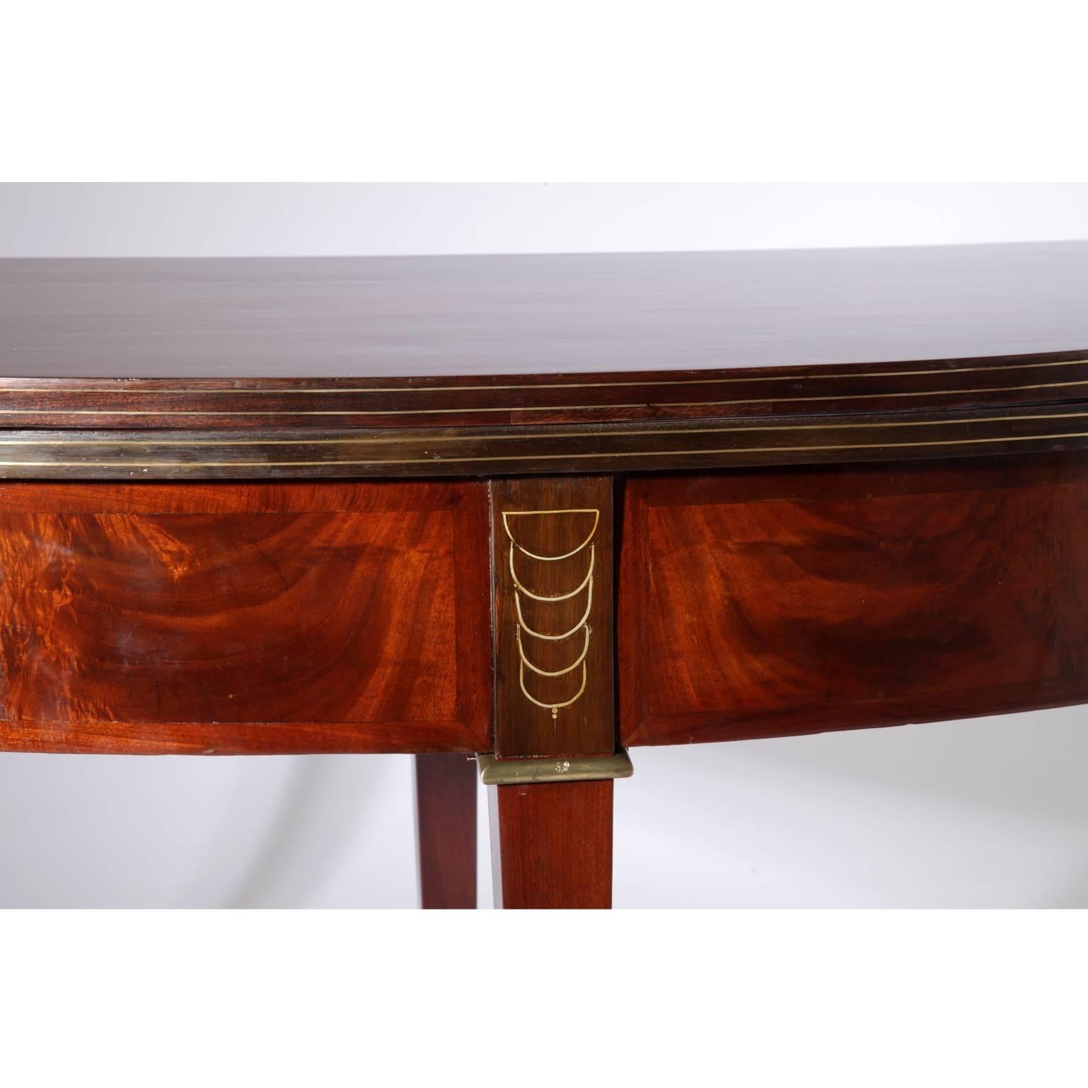 Louis Seize Demilune Table by J.-J. Chapuis, Belgium, Late 18th Century In Excellent Condition For Sale In Greding, DE