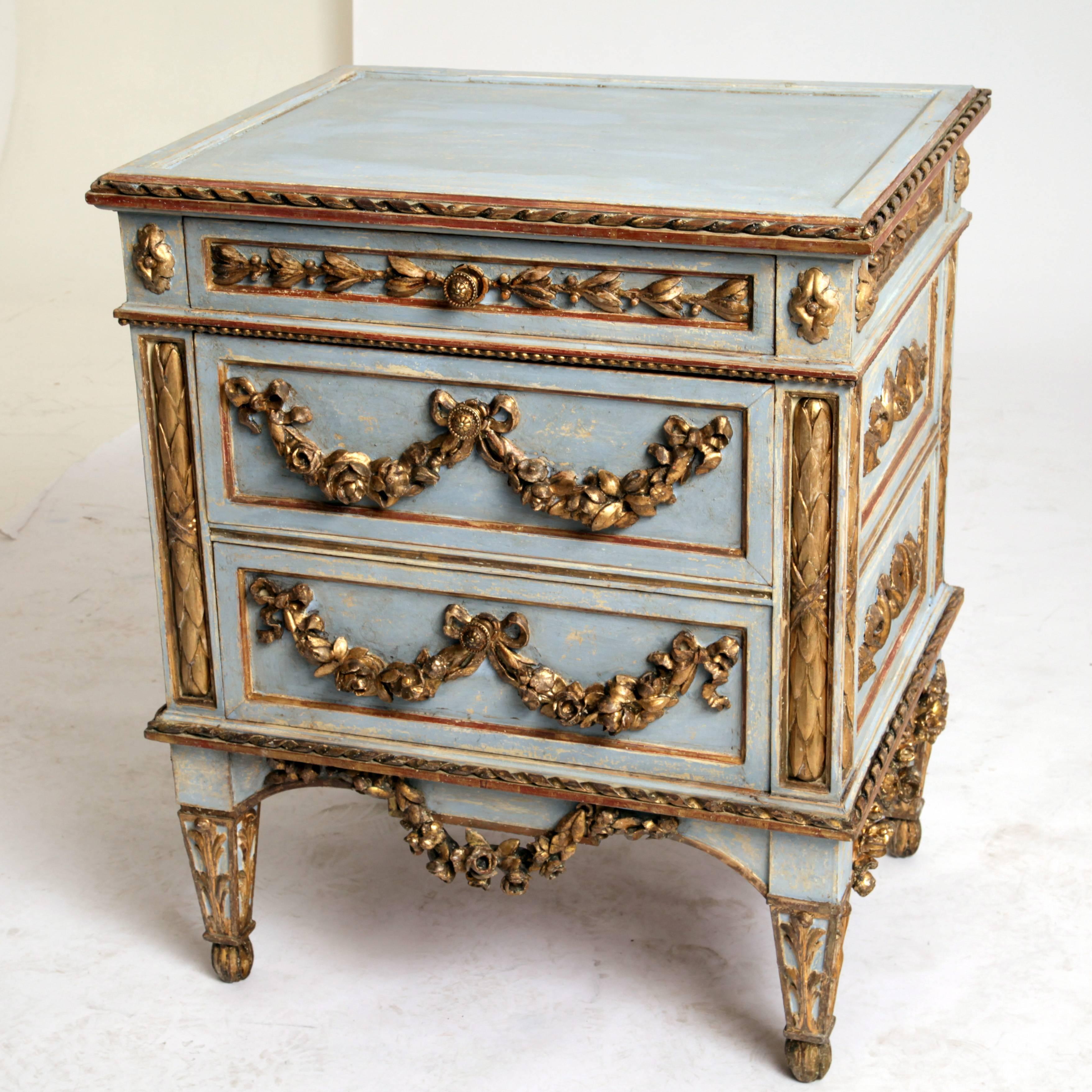 Wood Louis Seize Style Chest of Drawers, Second Half of the 19th Century