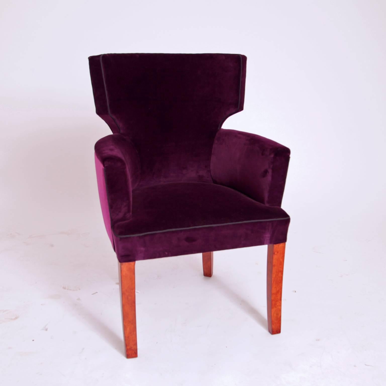 French Mid-Century Armchair and Chair, France