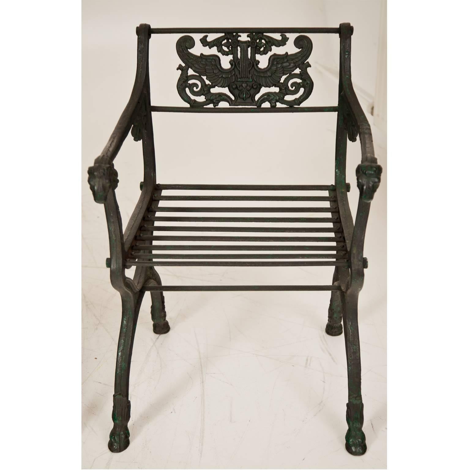 Cast Iron armchair after a Design by Karl Friedrich Schinkel, Mid-19th Century 1
