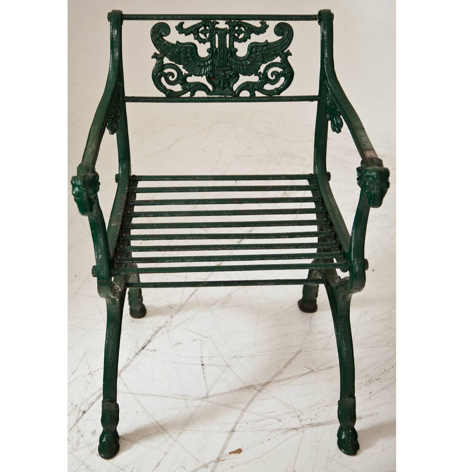Cast Iron armchair after a Design by Karl Friedrich Schinkel, Mid-19th Century 4