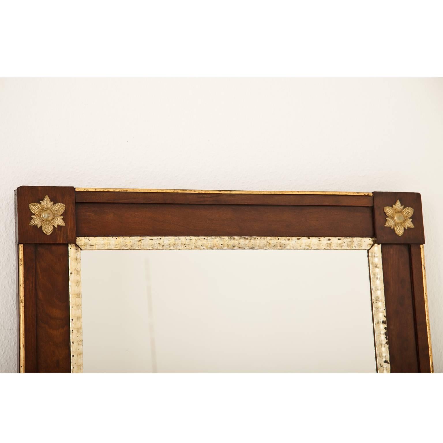 Wood Empire Wall Mirror, First Half of the 19th Century