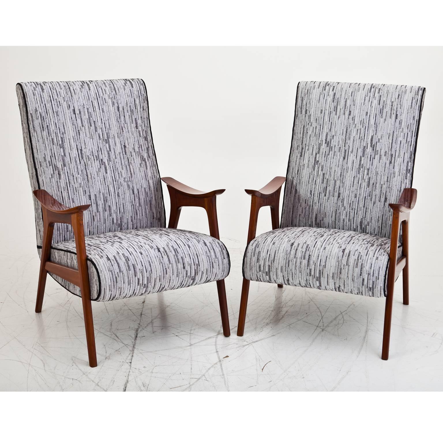Fabric Scandinavian Armchairs, 1960s