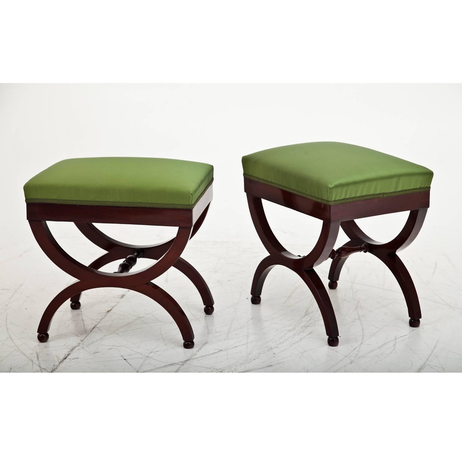 French Charles X Stools, France, 1st Half 19th Century