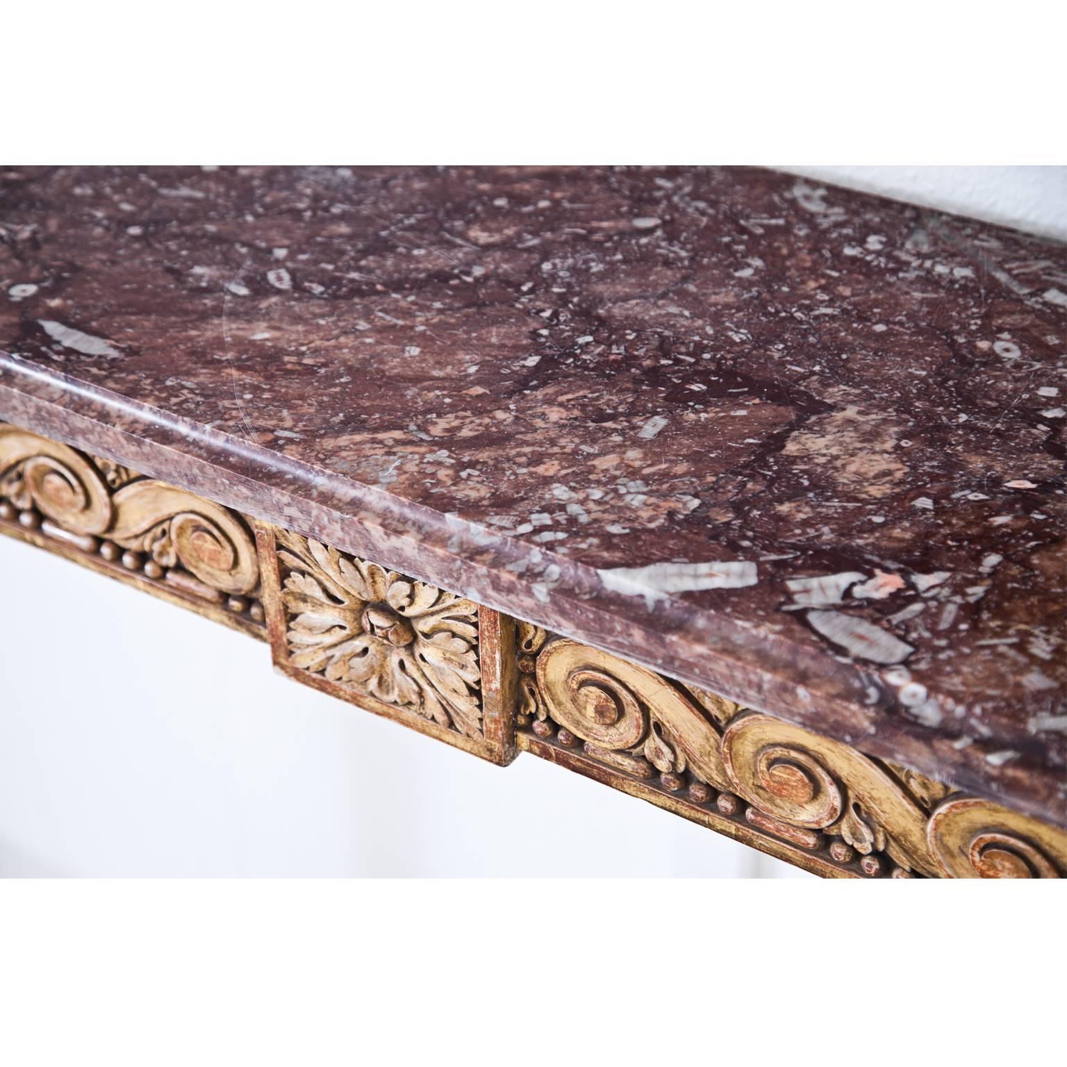 Marble Louis Seize Console Table, France, 18th Century