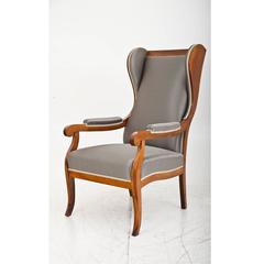 Chaise Biedermeier Wingback, XIXe siècle