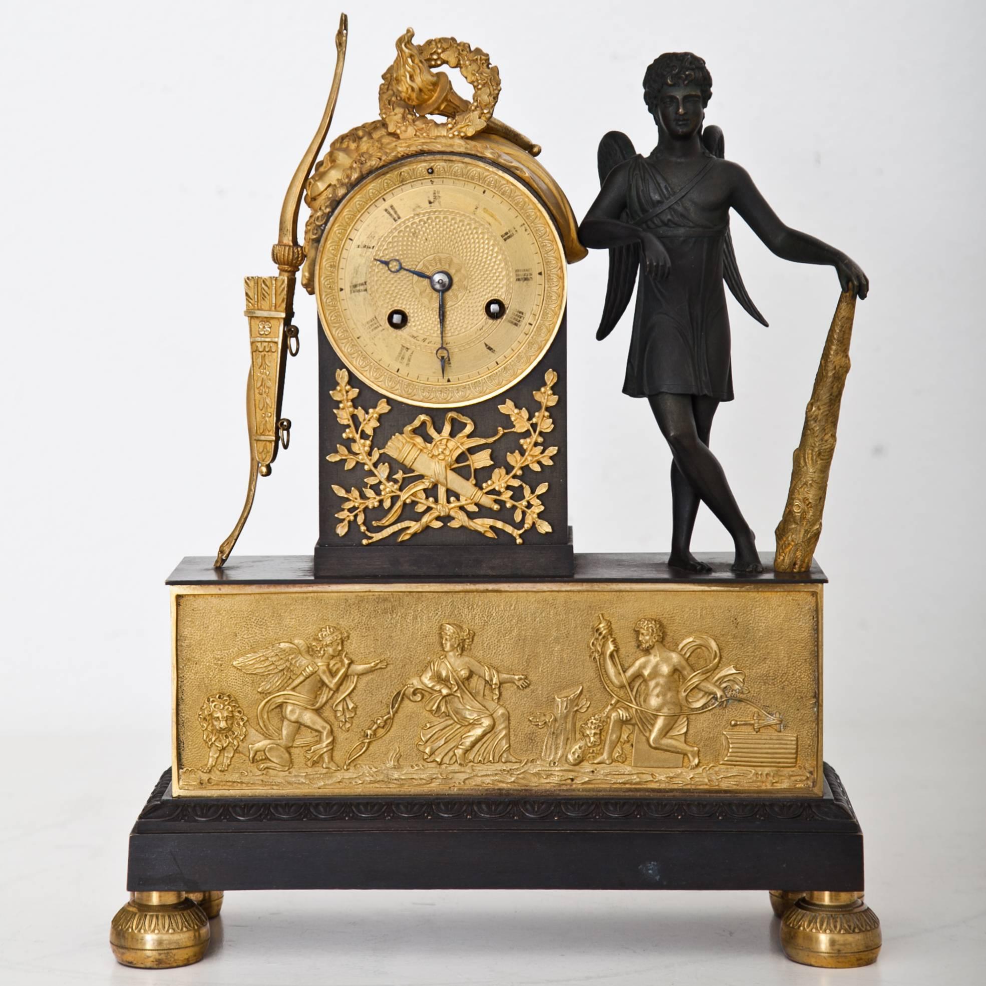 Pendule Clock with Cupid, First Half of the 19th Century 3