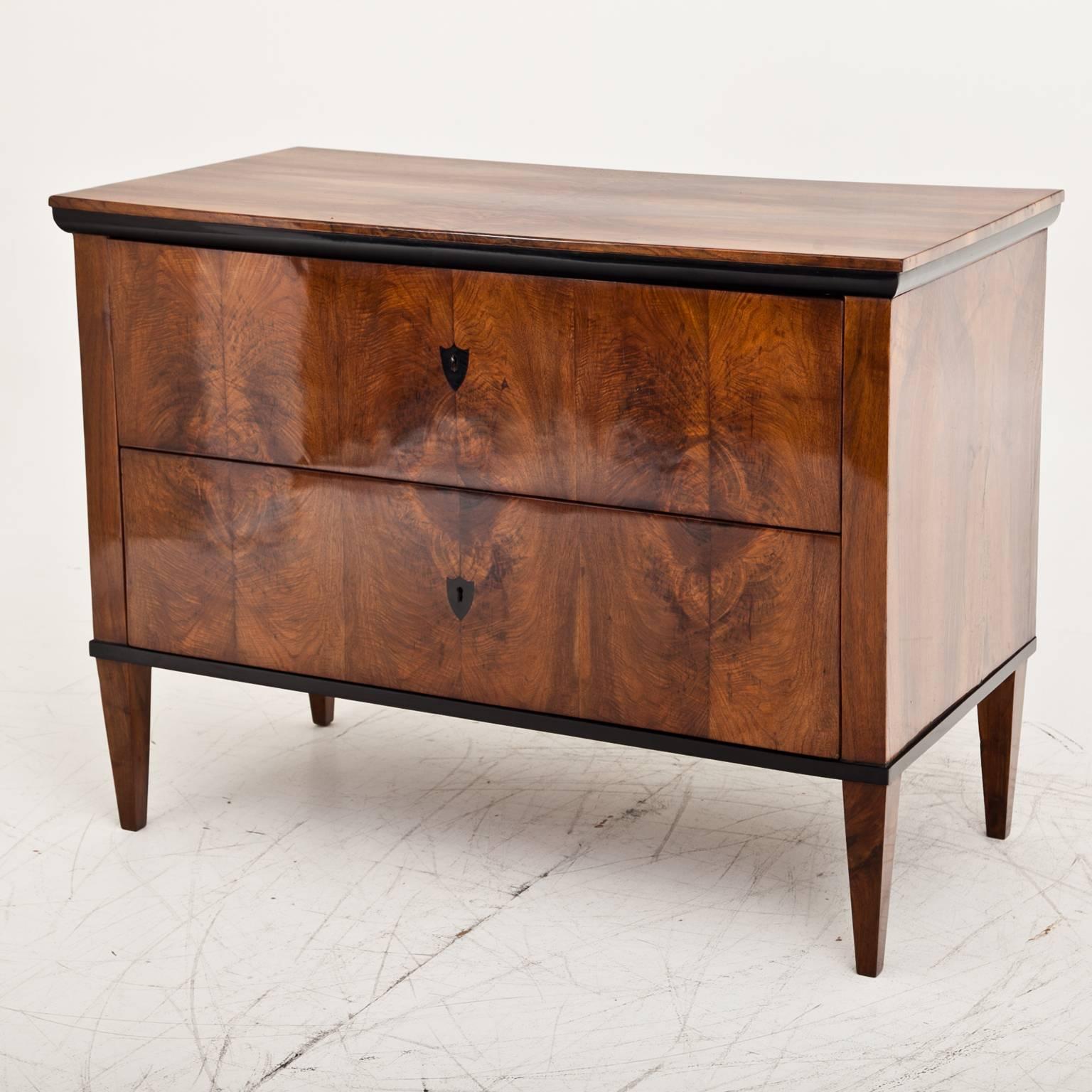 Walnut Biedermeier Chest of Drawers, South German, circa 1820