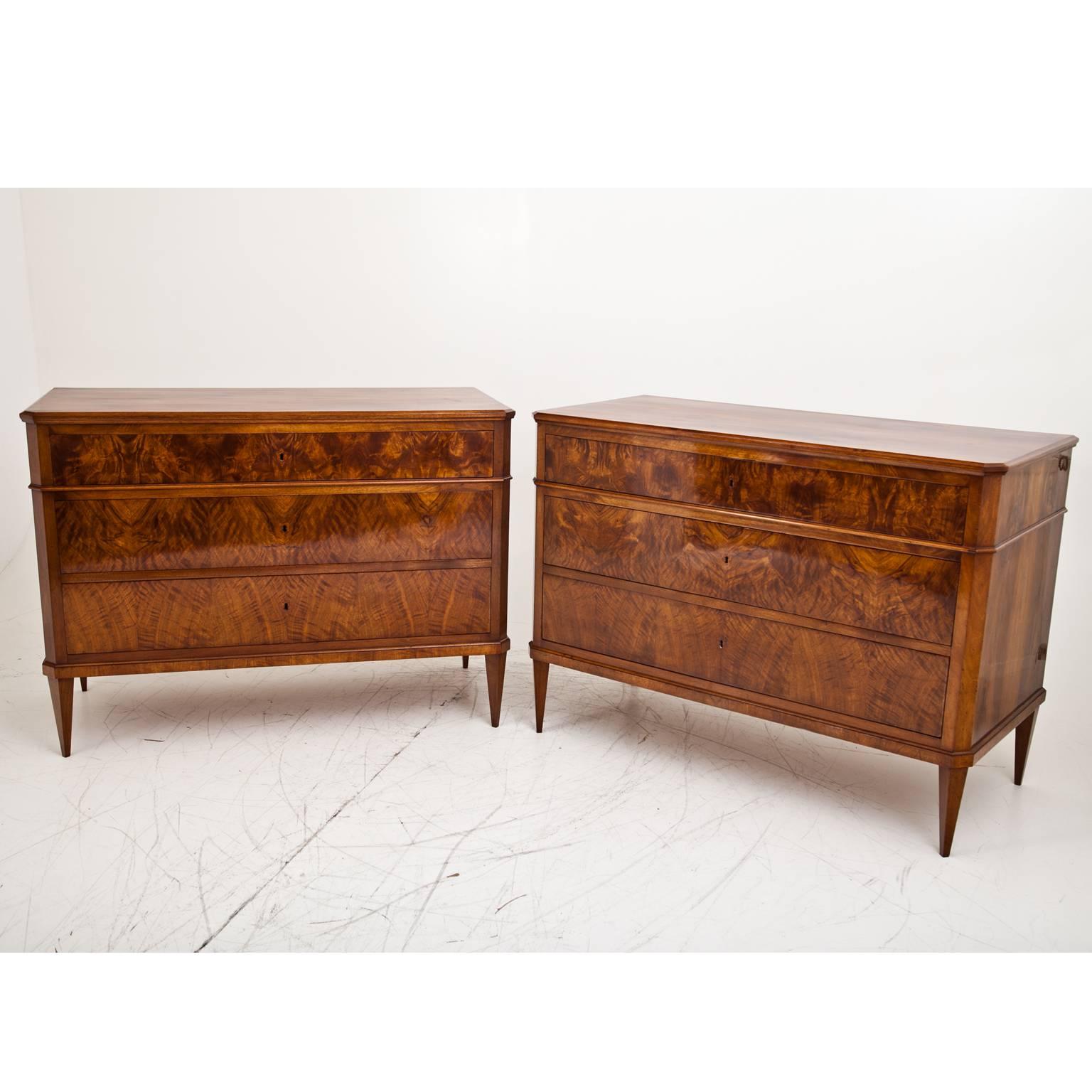 Italian Biedermeier Chests of Drawers, Italy, circa 1840