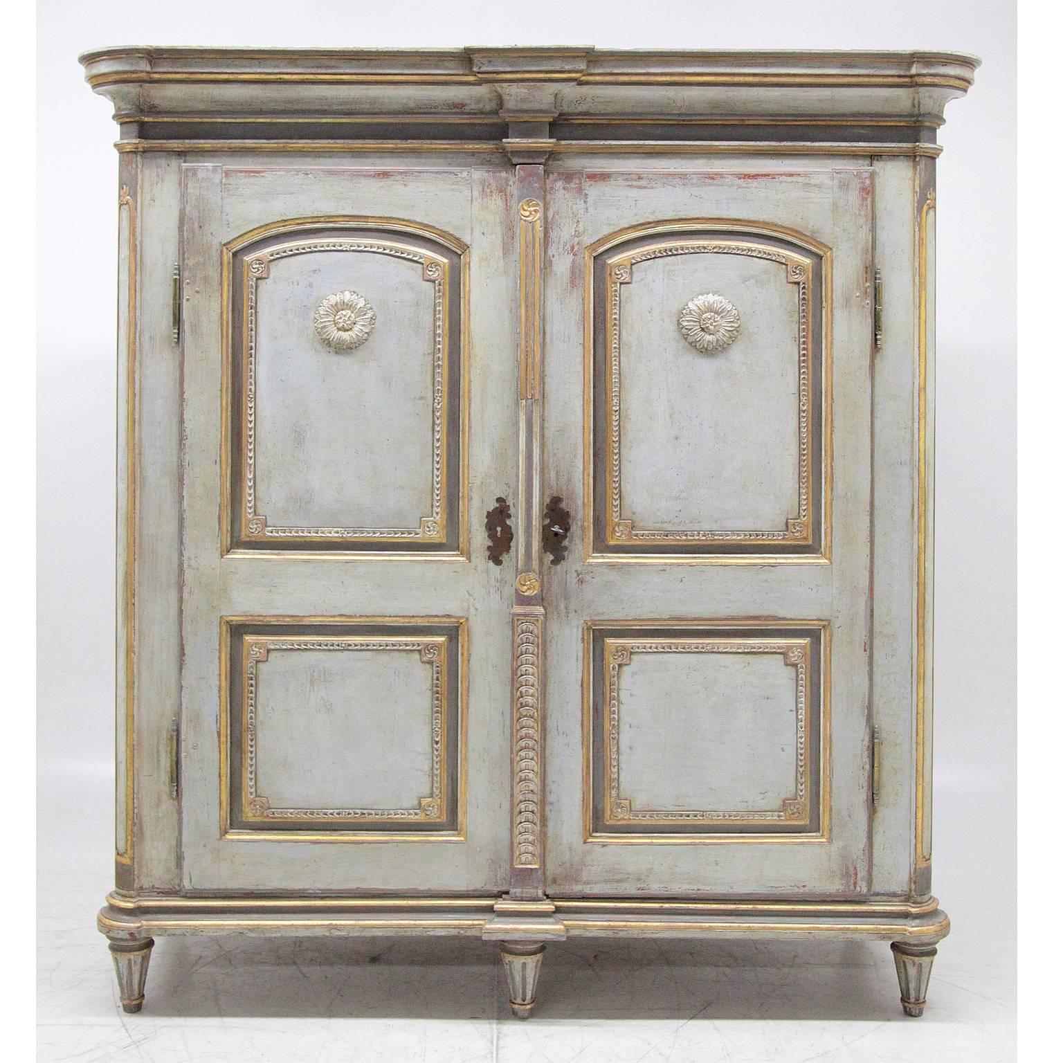 Hand-Painted Louis Seize Cabinet, Saxony/Germany, circa 1780
