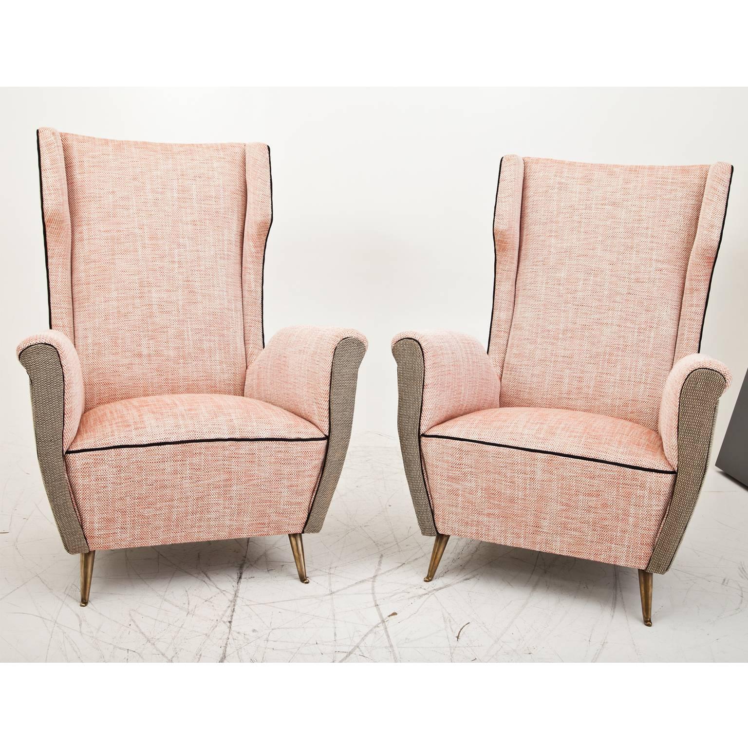 Armchairs Attributed to Isa Bergamo in the Style of Gio Ponti, Italy In Excellent Condition In Greding, DE