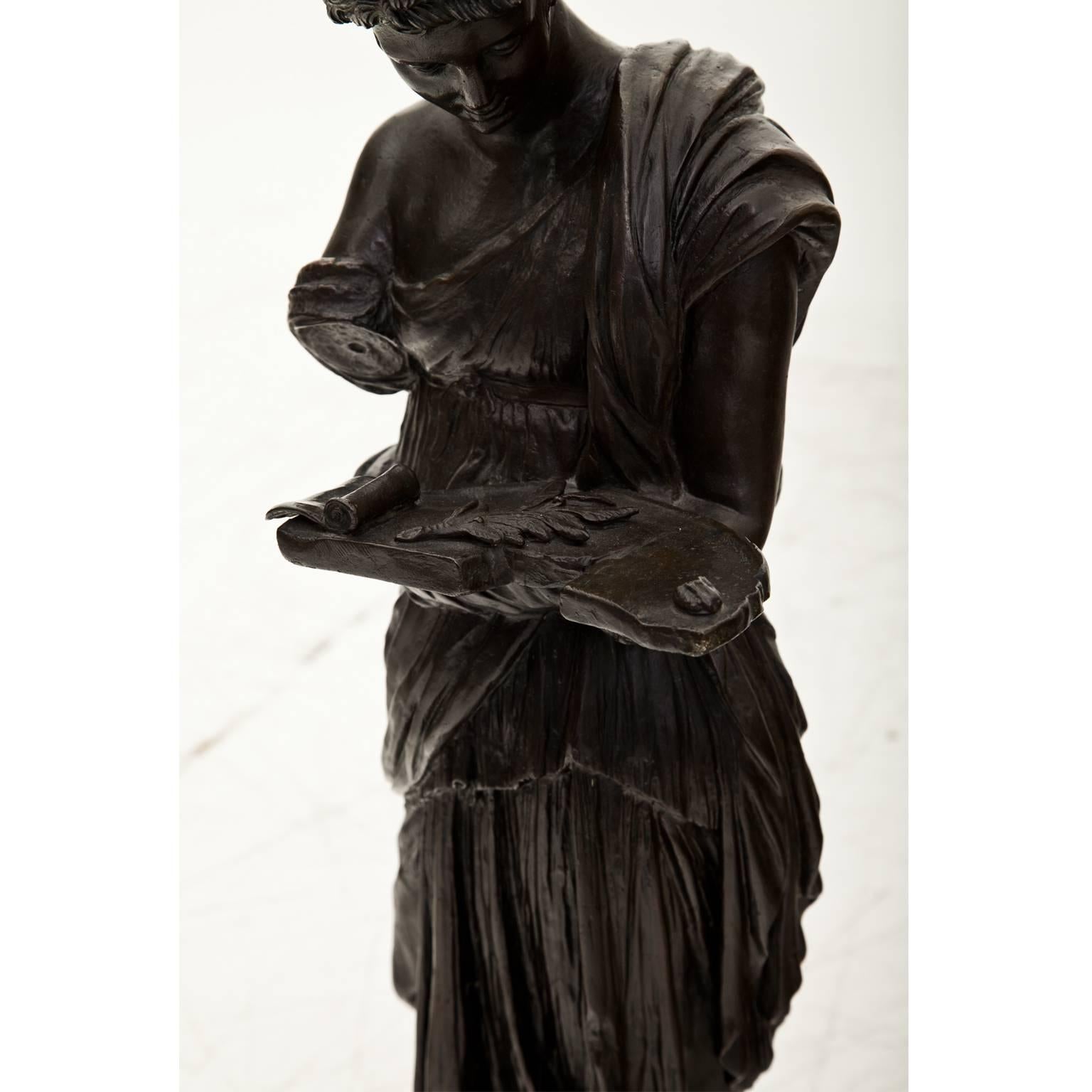 Bronze Antique Copy 'Girl from Antium', 19th Century