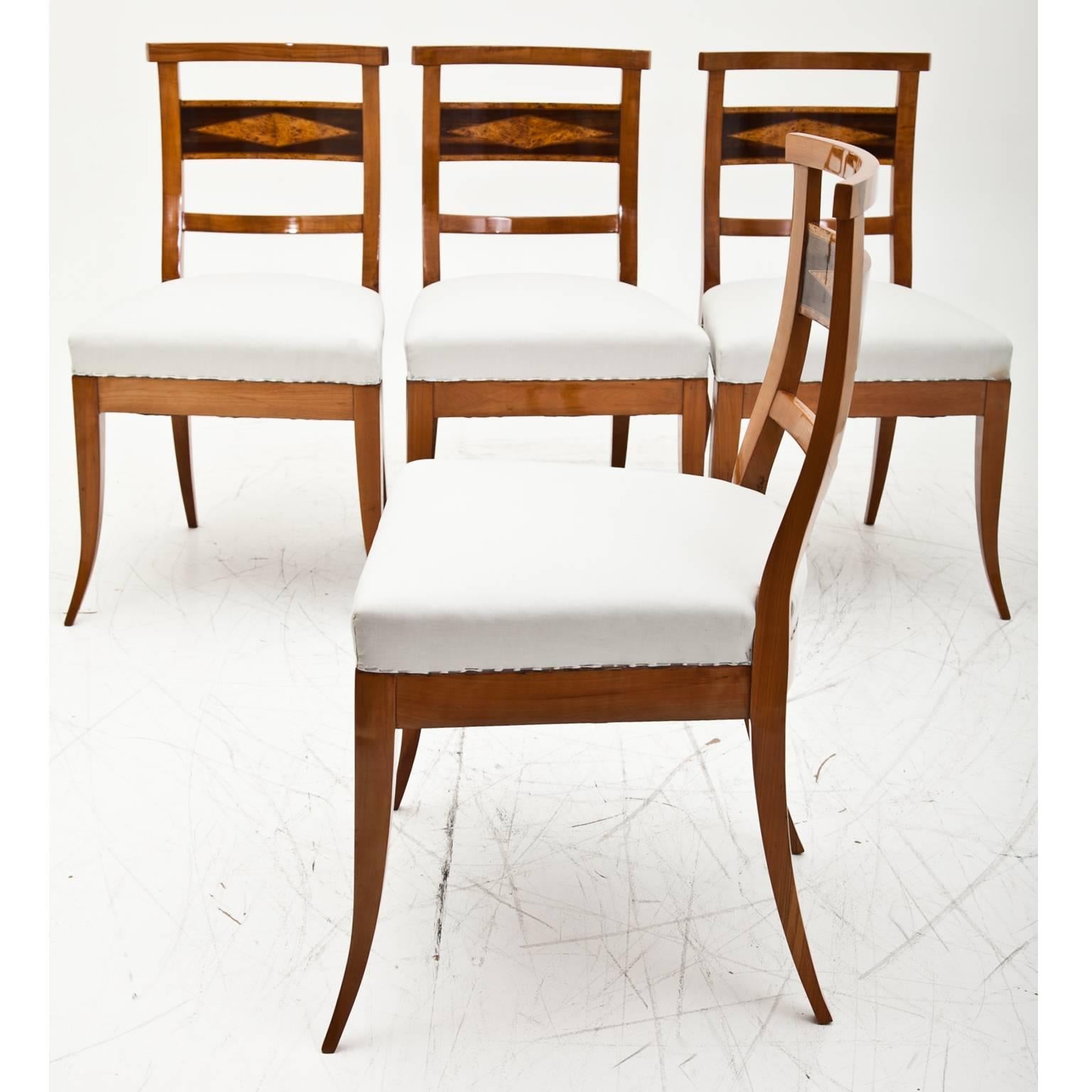 Cherry Biedermeier Chairs, Early 19th Century