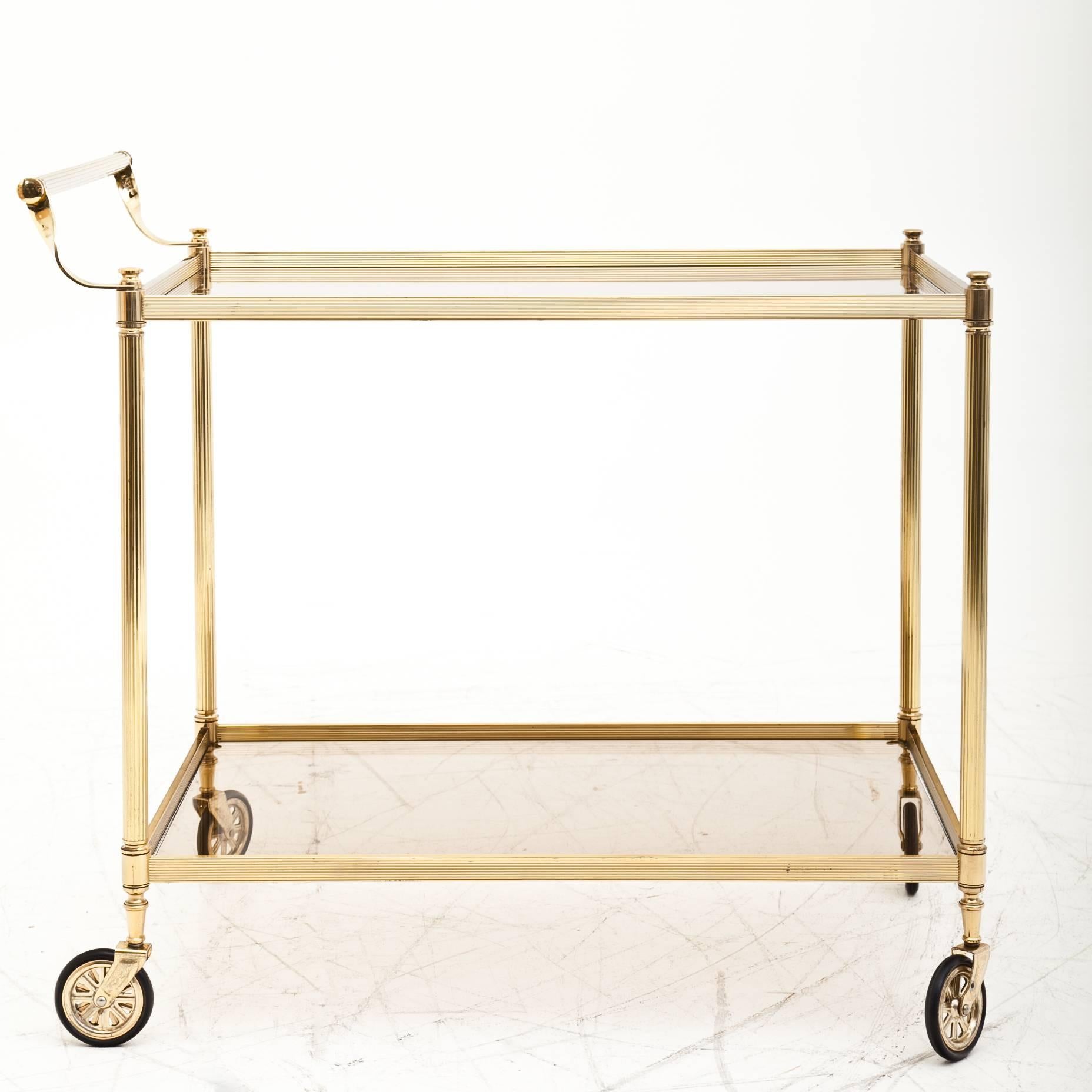 Brass Bar Cart, 1960s In Good Condition In Greding, DE