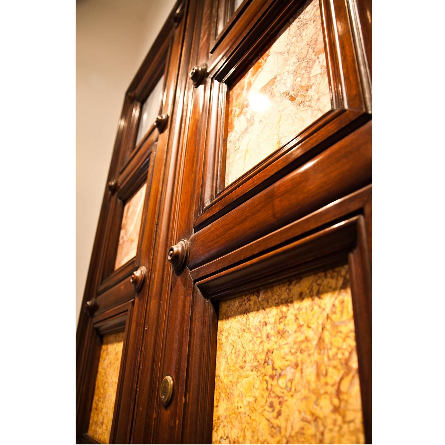 Double-Door with Marble Fillings, Italy, 20th Century 1