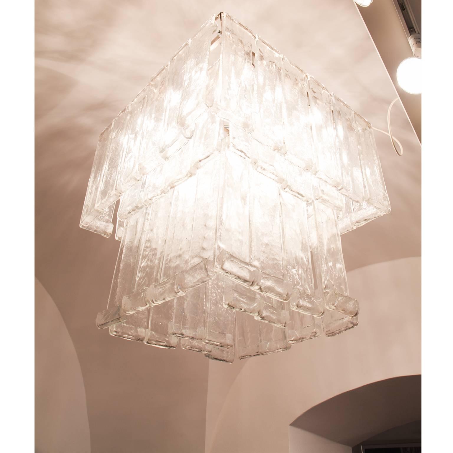 Large Venini Chandelier, Italy, 1960s In Excellent Condition In Greding, DE