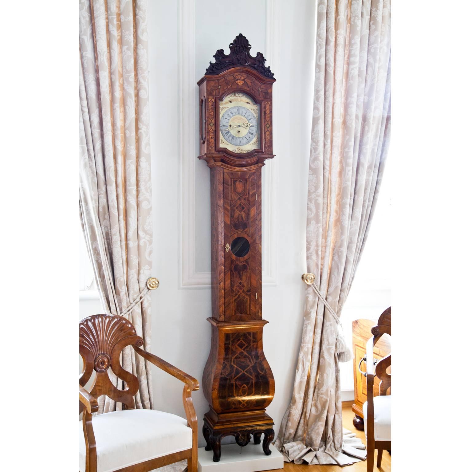 roman numeral grandfather clock