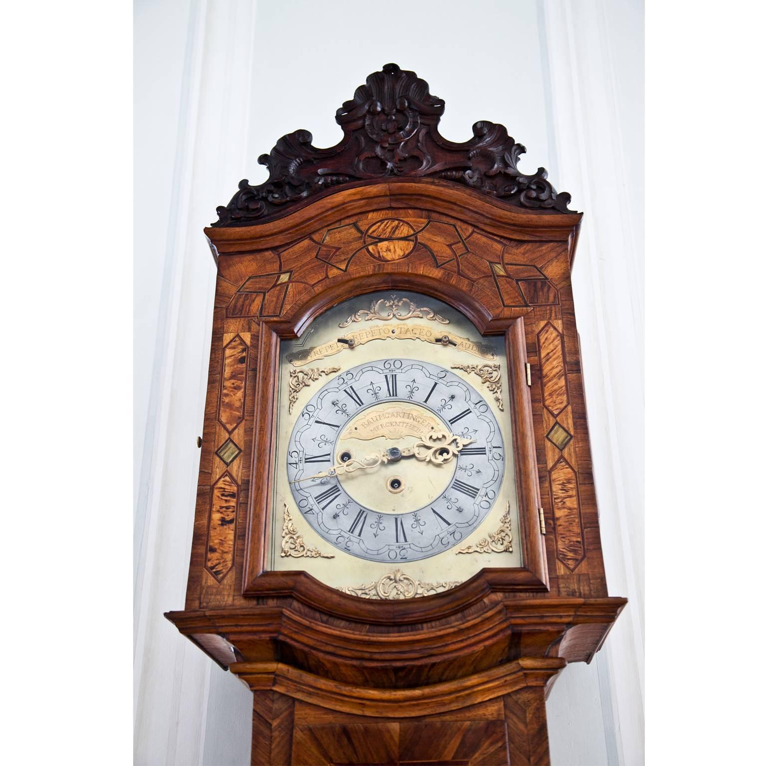 Louis XVI Grandfather Clock, Southern Germany 18th Century