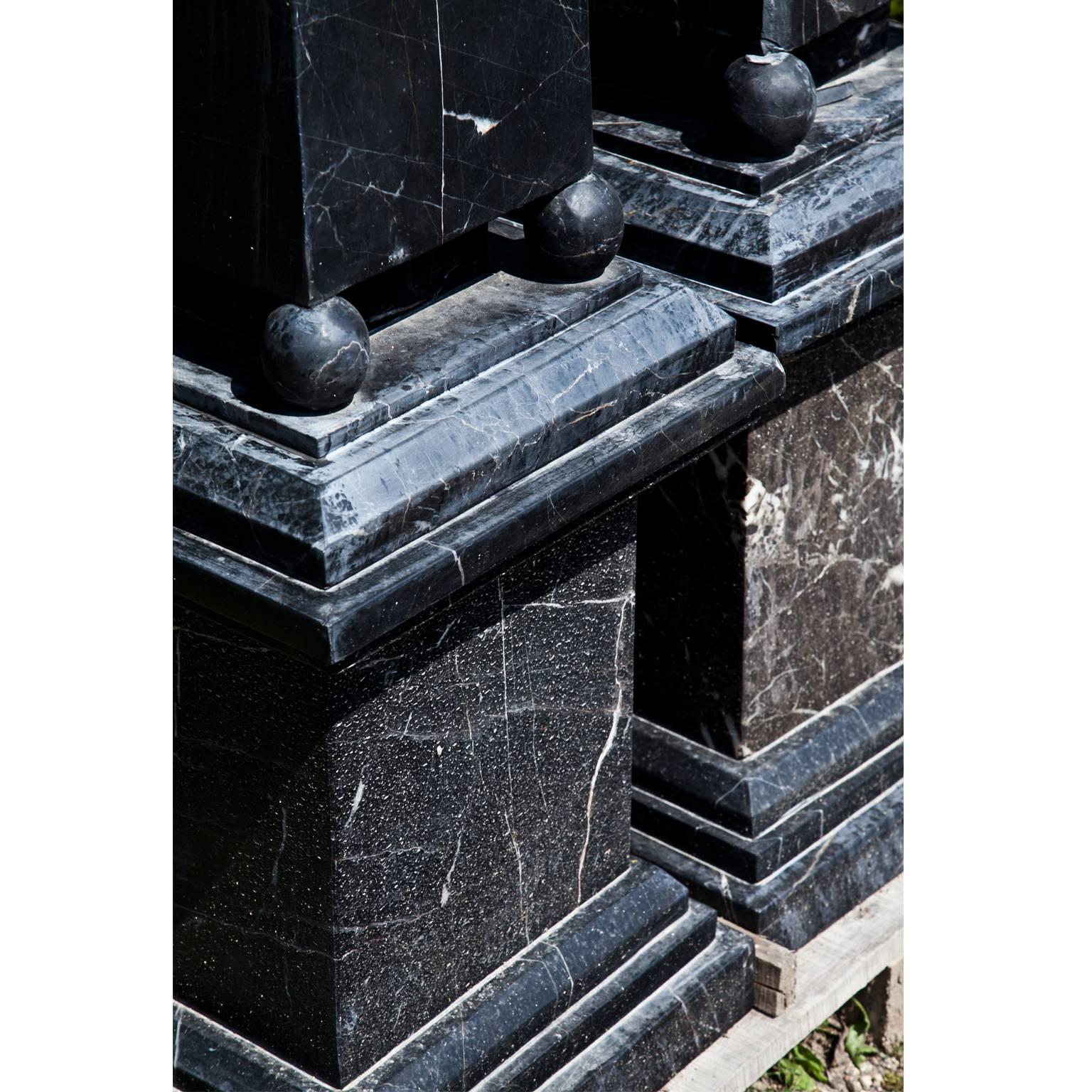 European Black Marble Obelisks