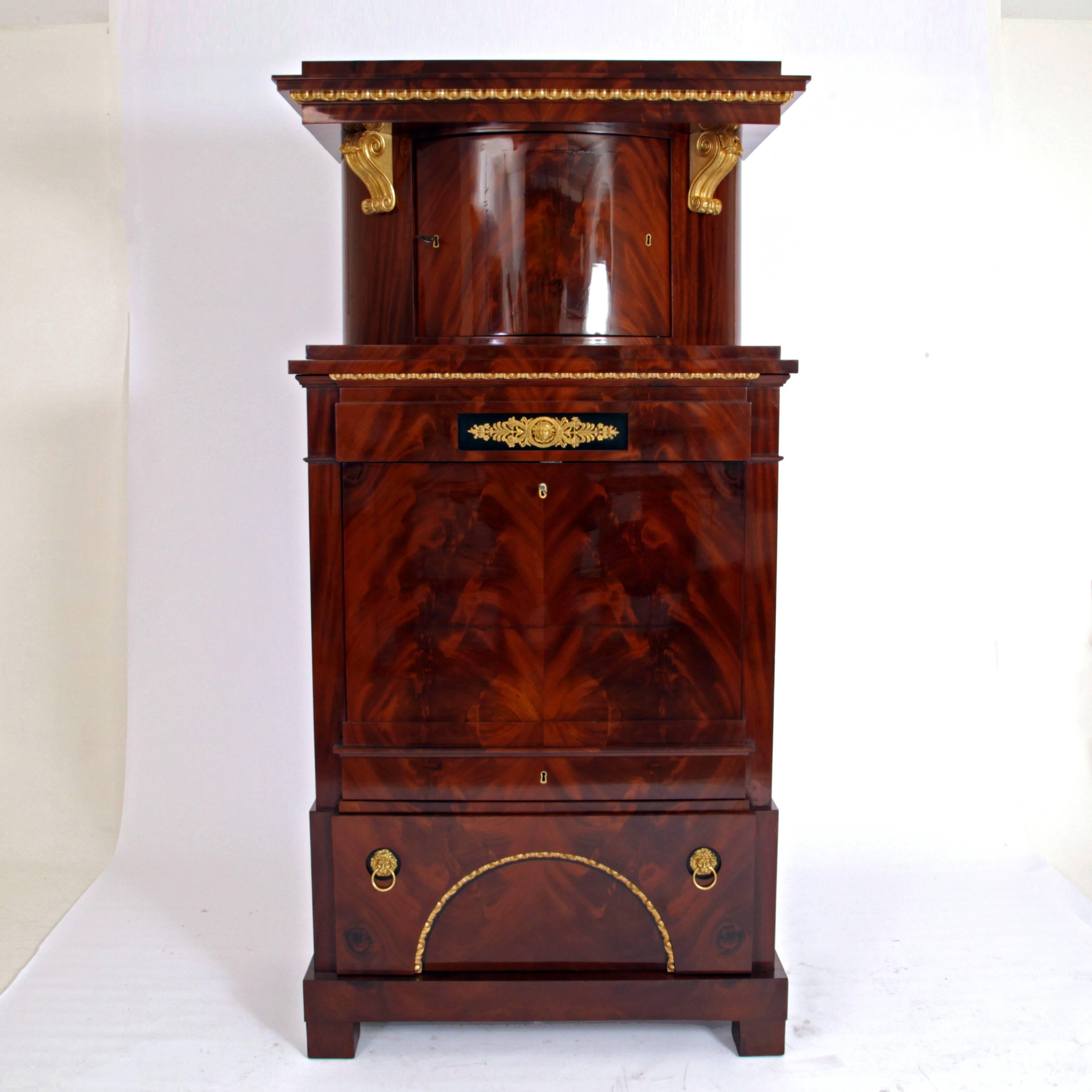 Empire Secretaire, Northern Germany 19th Century In Excellent Condition In Greding, DE