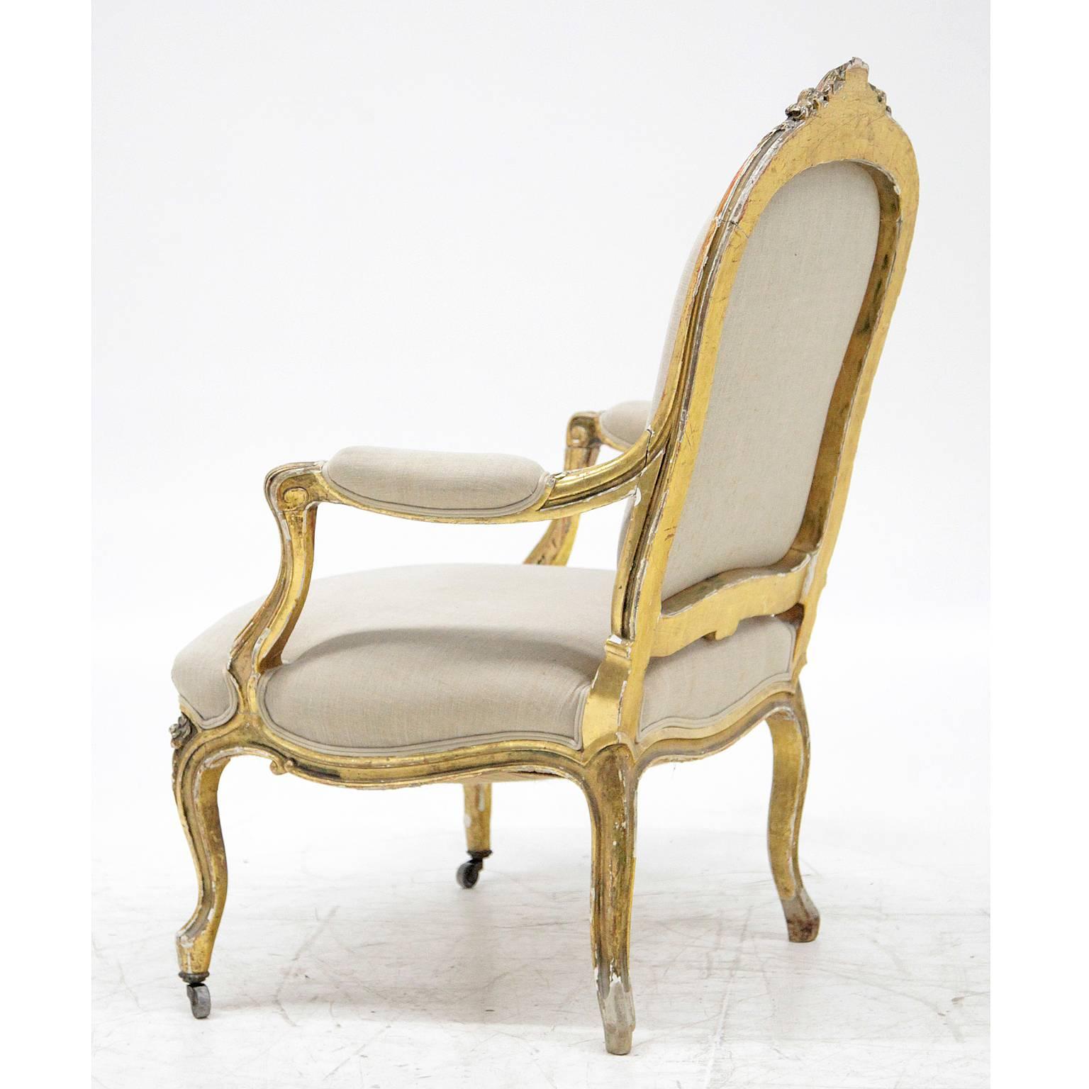 French Napoleon III Armchair, France Second Half of the 19th Century For Sale