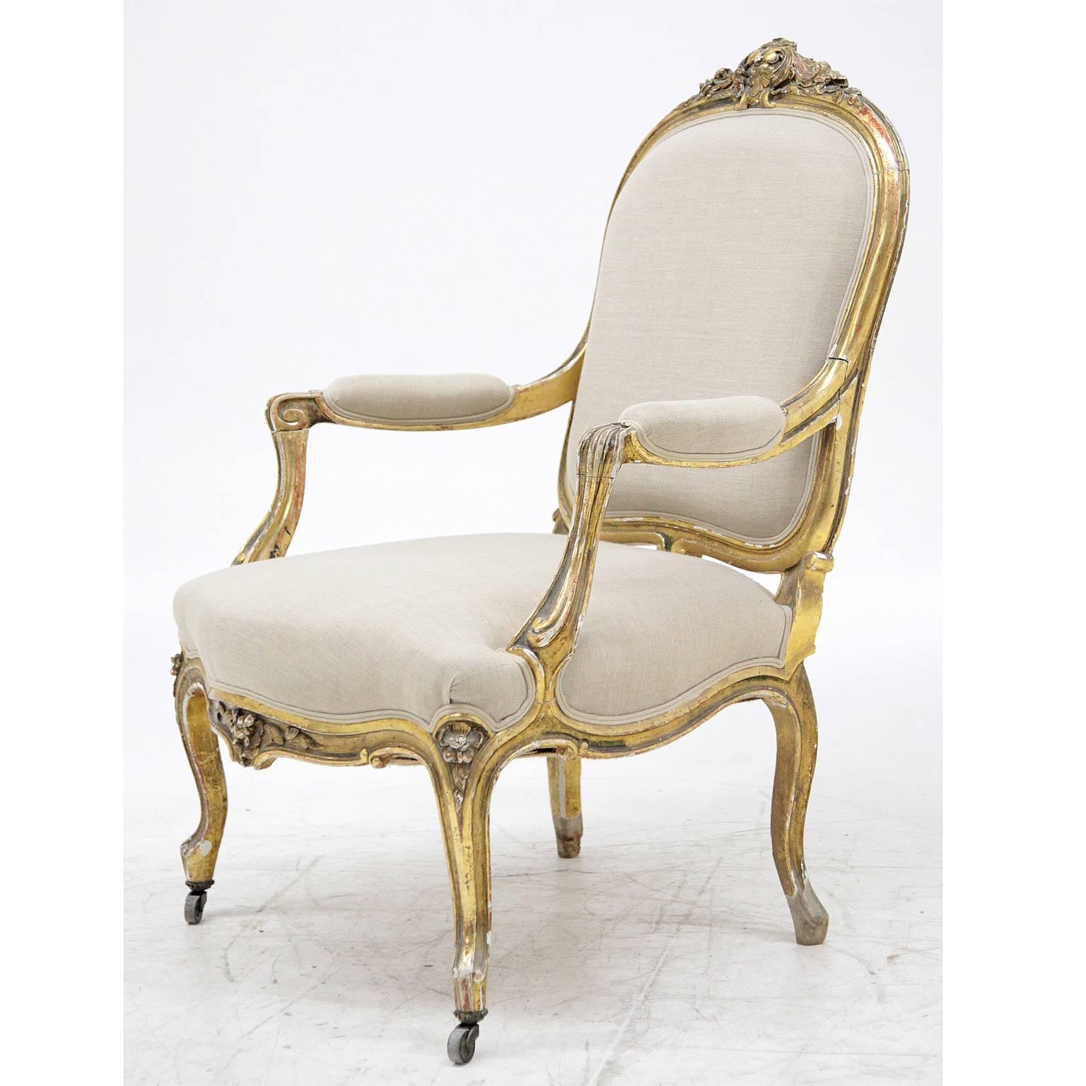 Napoleon III Armchair, France Second Half of the 19th Century In Good Condition For Sale In Greding, DE