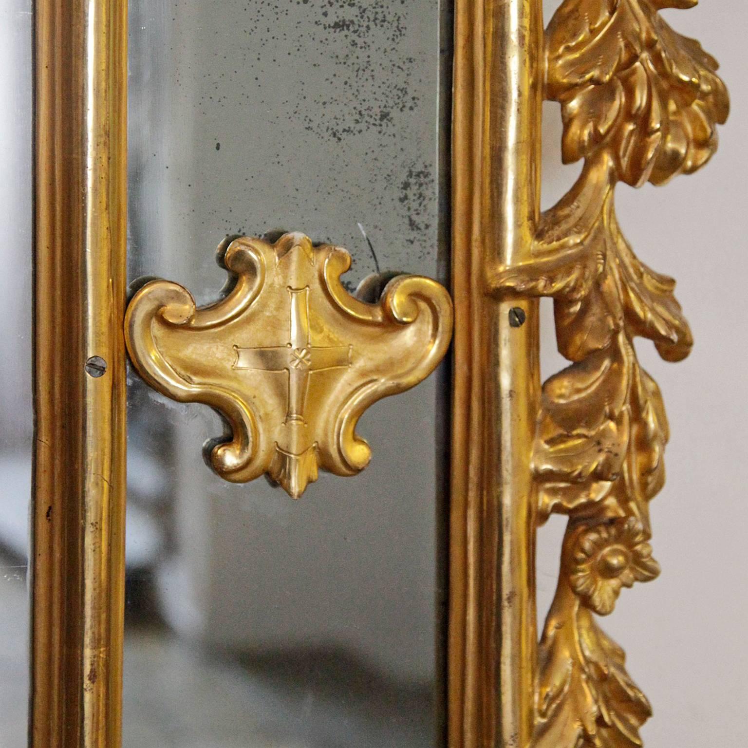 Italian Baroque Palace Mirror, 1750-1770 For Sale