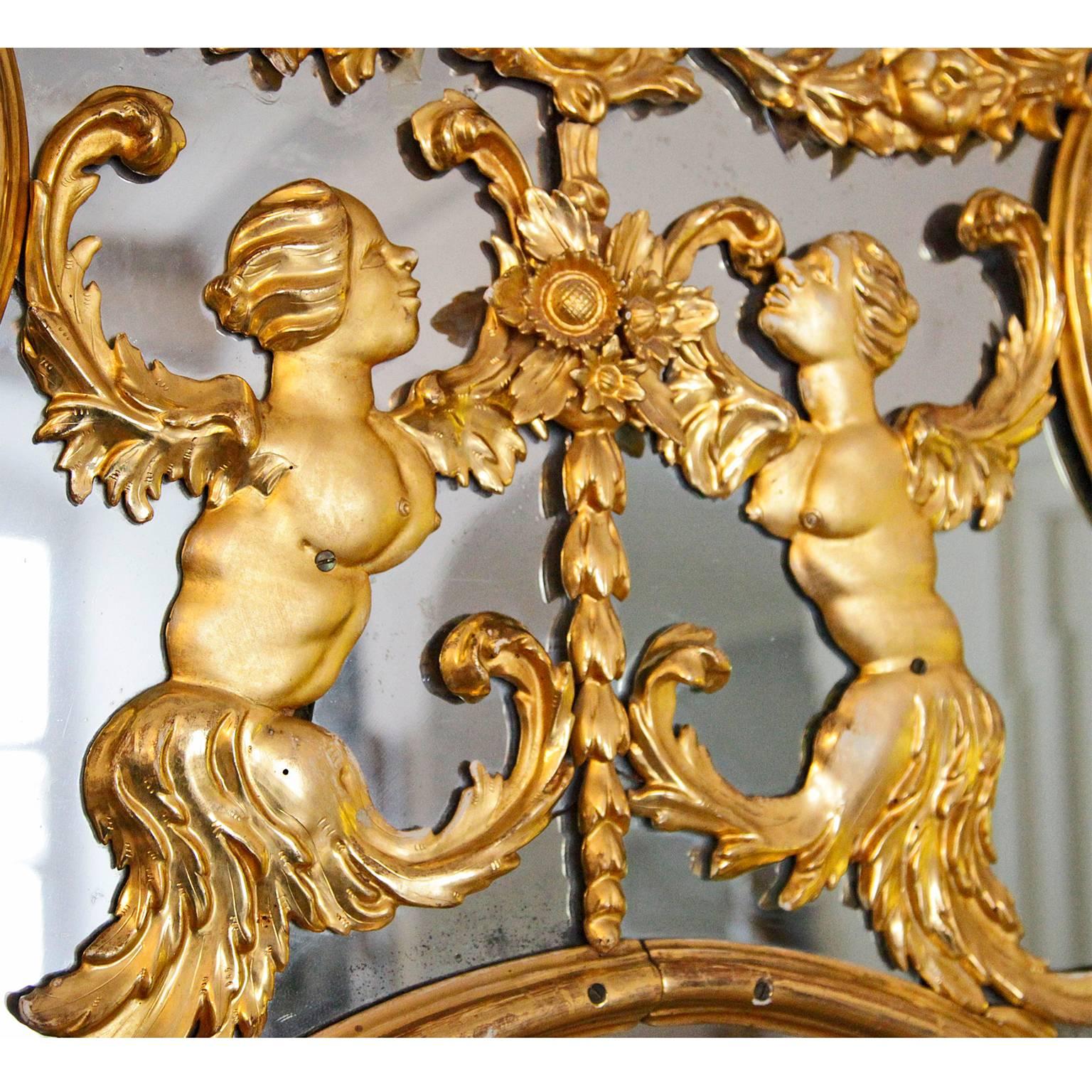 Mid-18th Century Baroque Palace Mirror, 1750-1770 For Sale