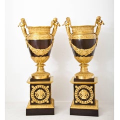 Empire Amphora Vases, Prob. France, circa 1810