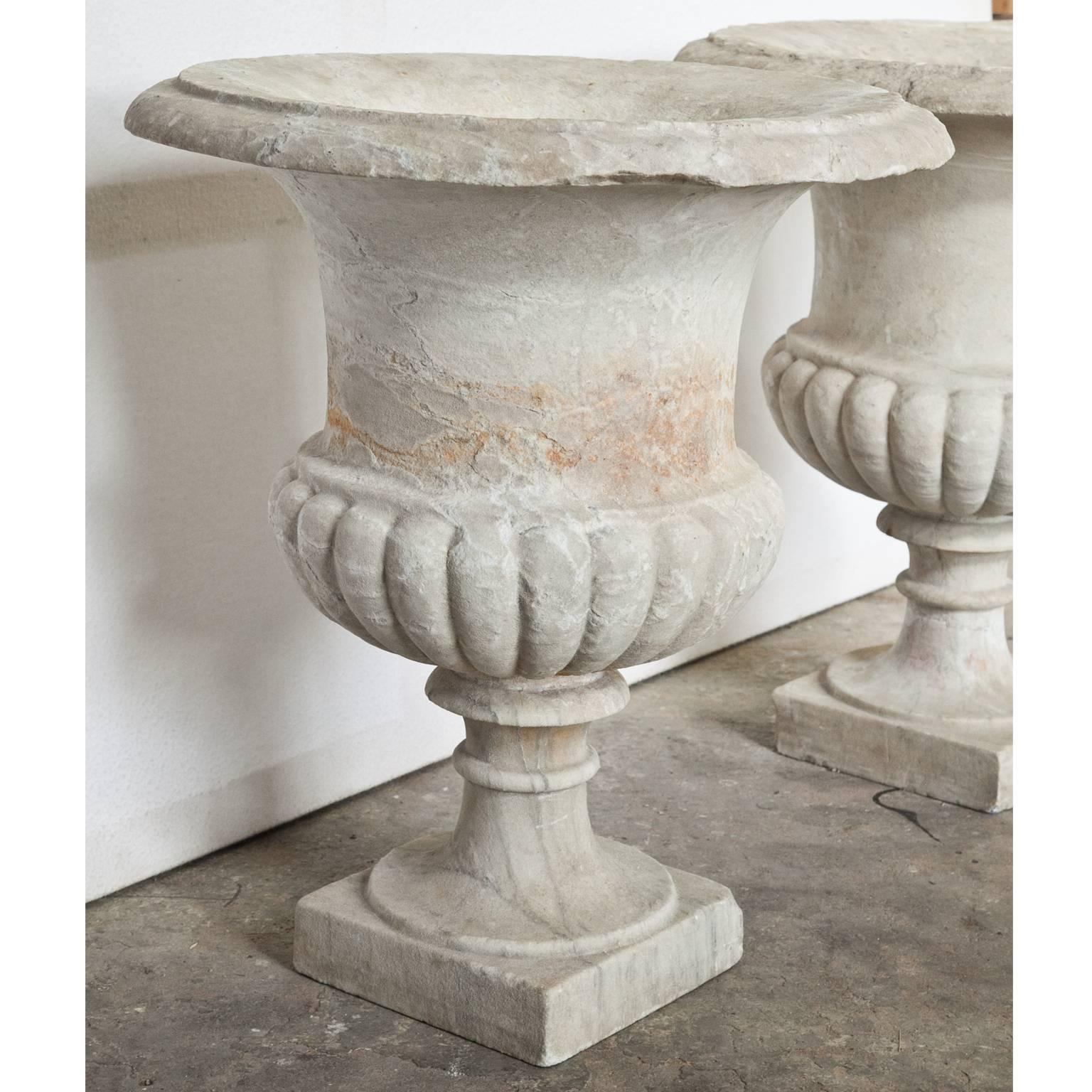 Marble Italian Vases, Liguria/Genoa, Mid-19th Century For Sale