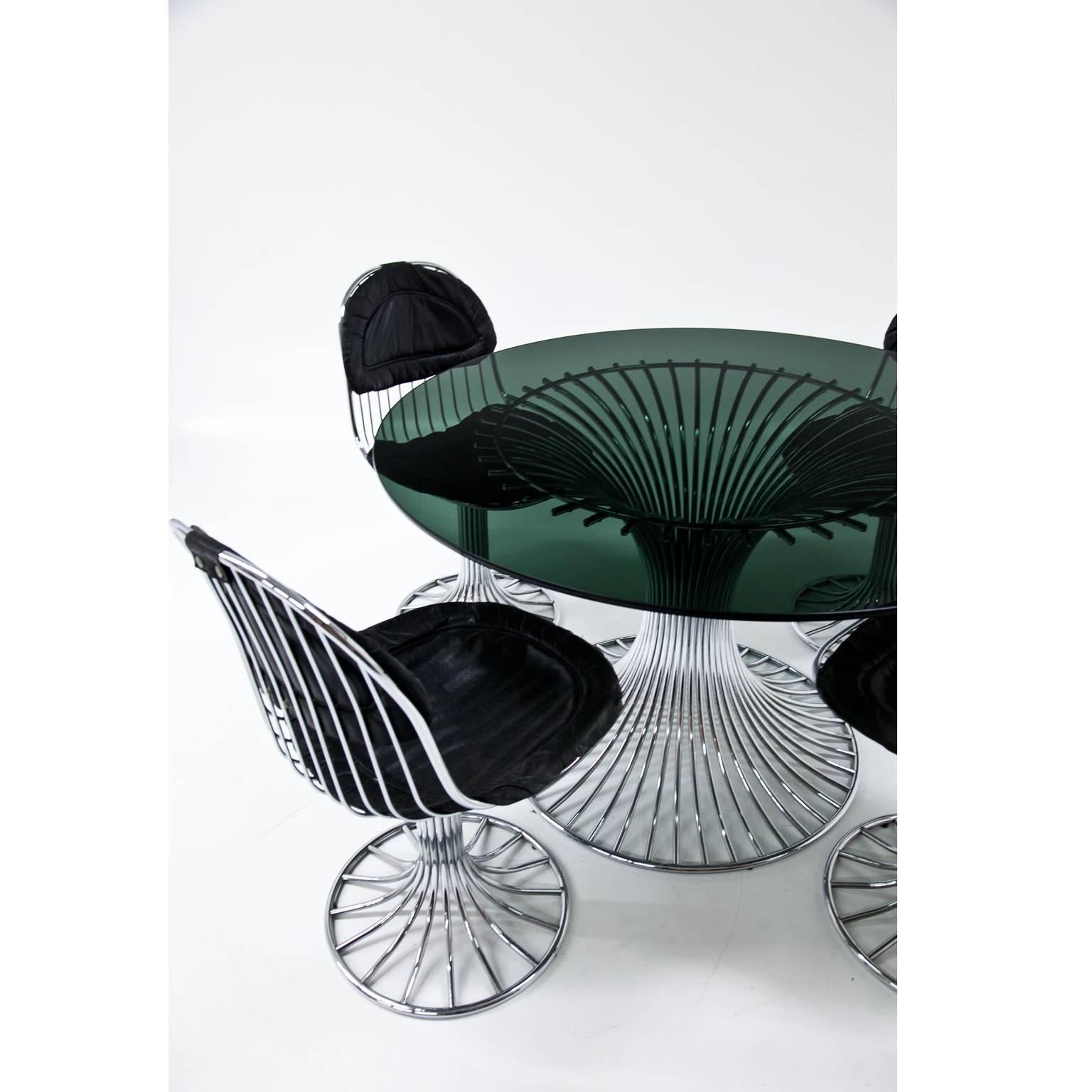 Mid-20th Century Modern Dining Room Ensemble in the Style of Warren Platner, 1960s