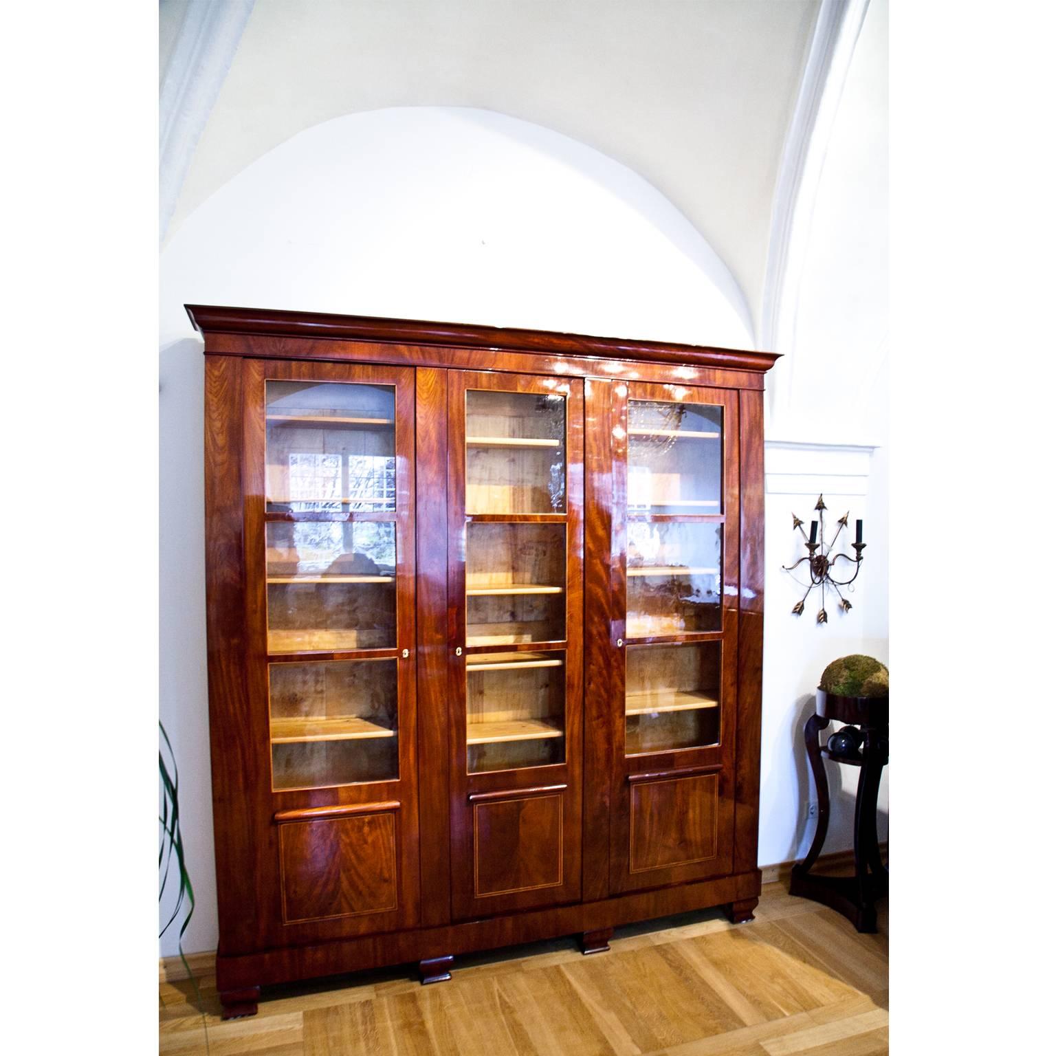 Biedermeier Library Cabinet, Northern Germany, 1820s