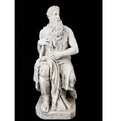 Marble Sculpture of Moses, 19th Century