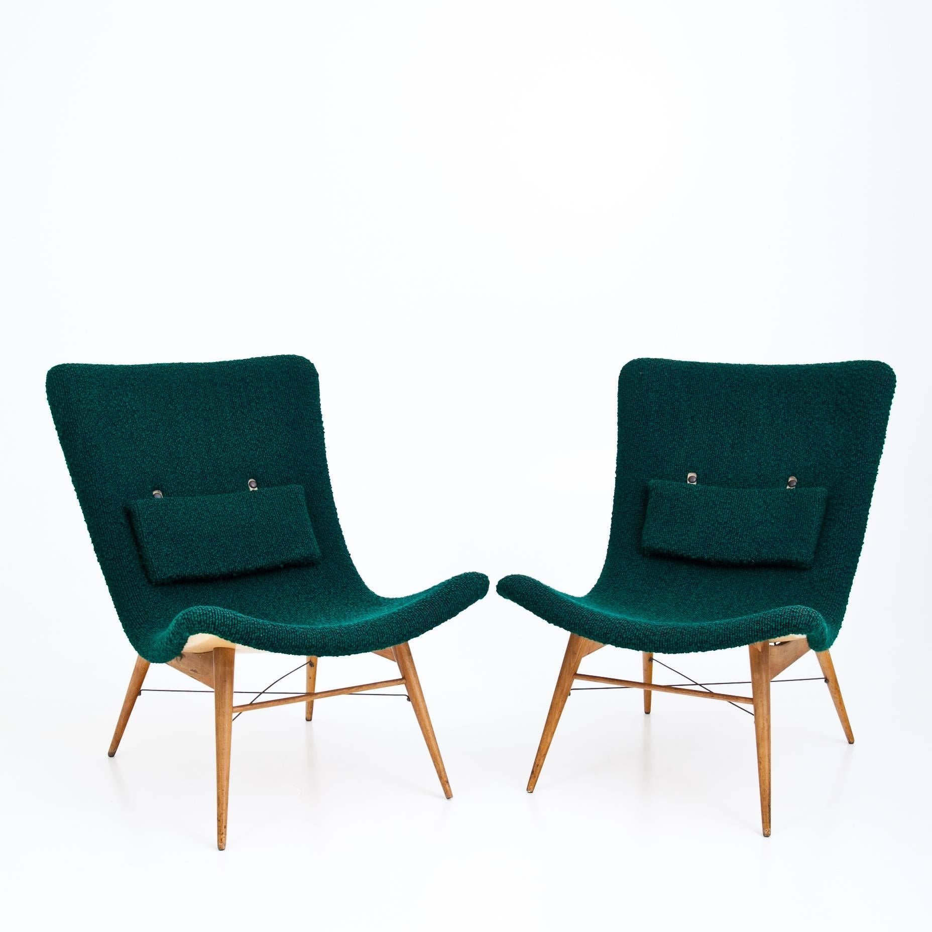 Lounge Chairs by Miroslav Navratil for Cesky Nabytek, Czechoslovakia, 1960s 1